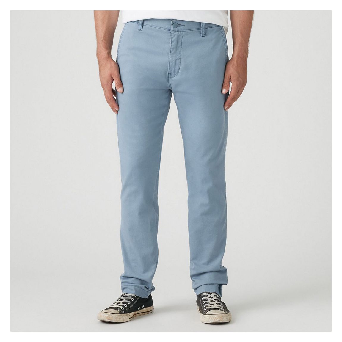 Blue Chino Linen Blend Jeans main product photo