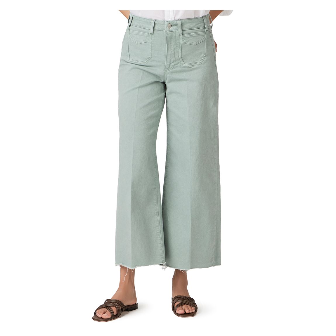 Dusty Sage Harper Wide Leg Cargo Jean main product photo
