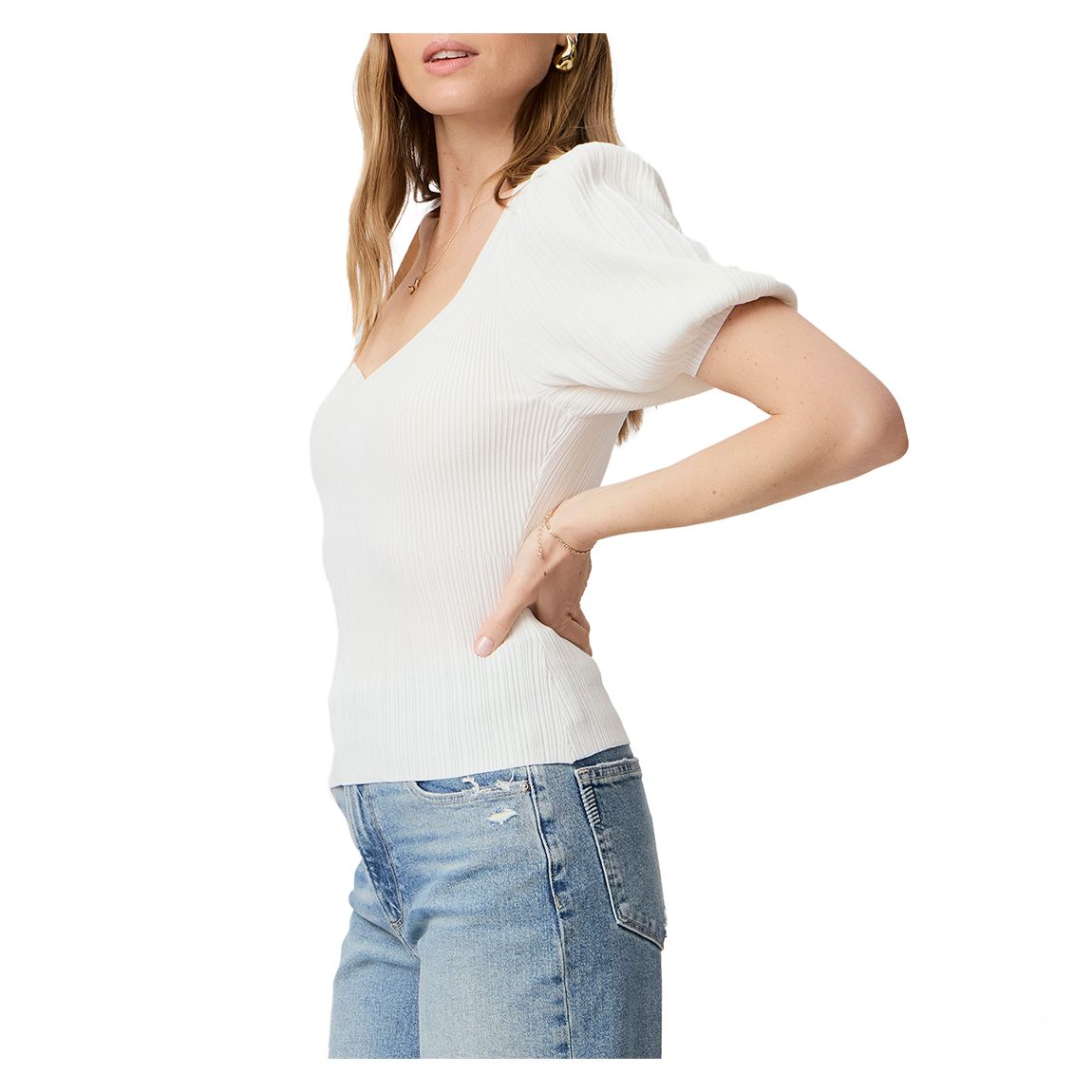White Fitted Maie Top main product photo