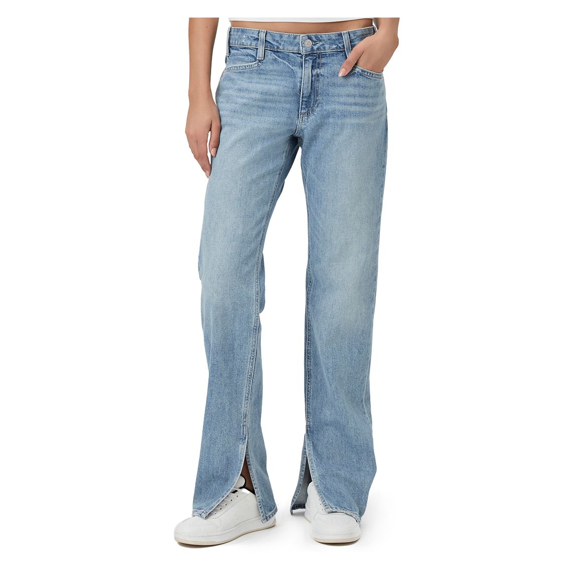 Light Blue Celeste Split Hem Jean main product photo