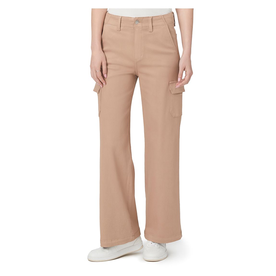 Taupe Coated Carly Cargo Straight Jean main product photo