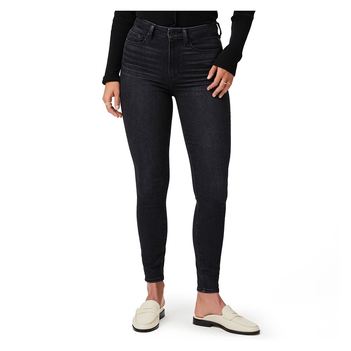 Black Washed Cheeky Ankle Skinny Jean main product photo