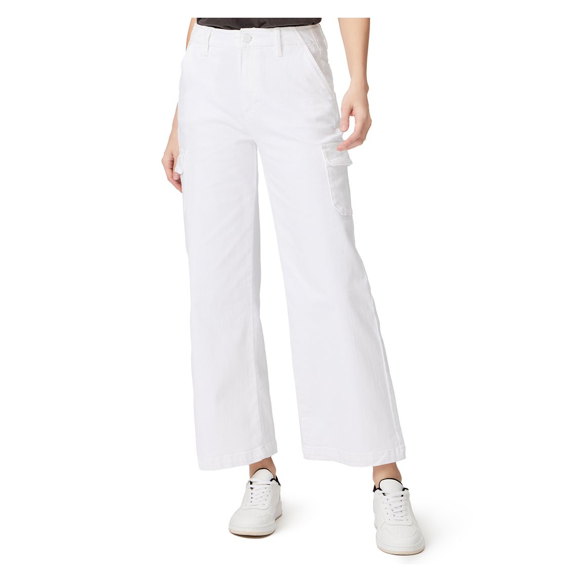 White Carly Cargo Flare Jean main product photo