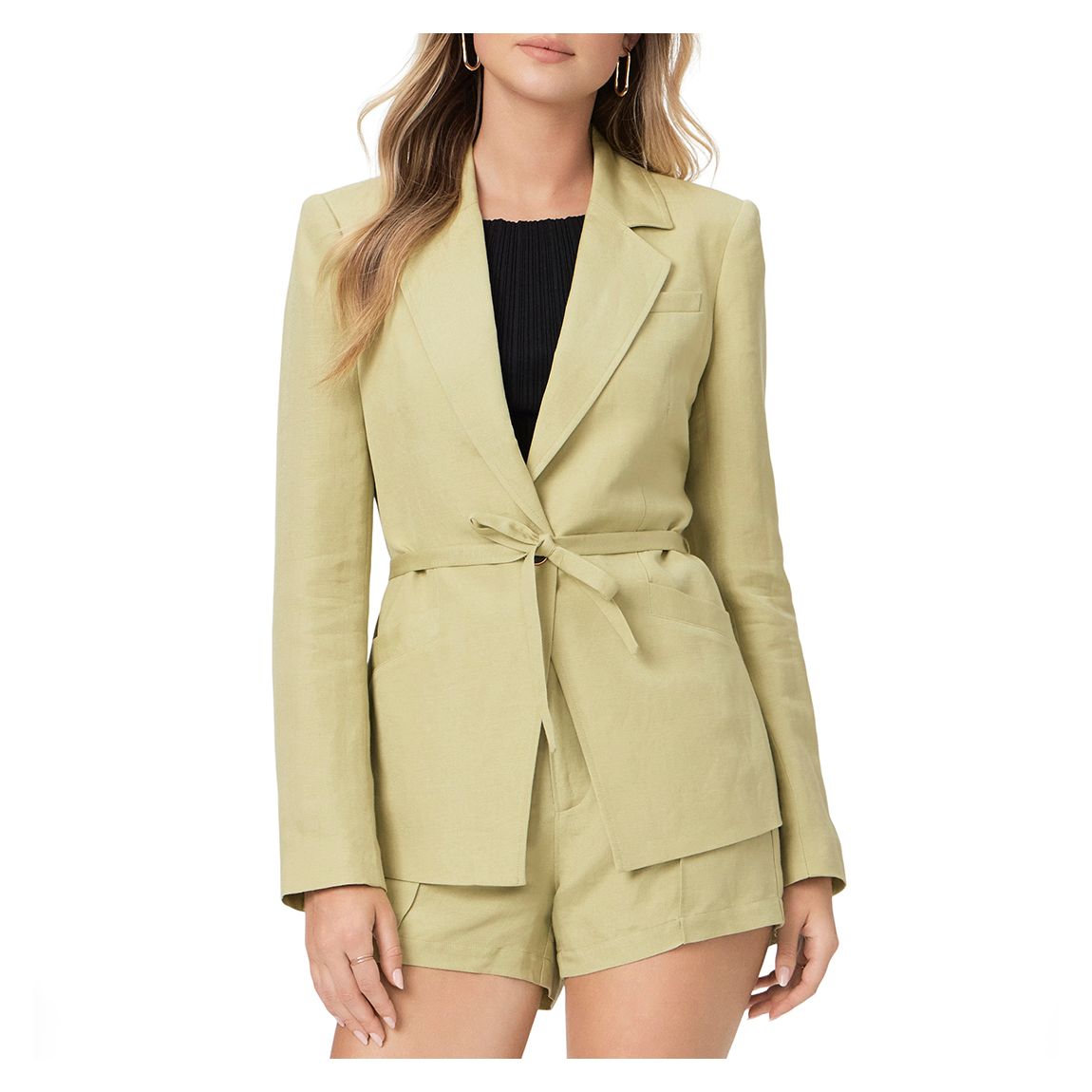 Olive Linen Genova Blazer main product photo