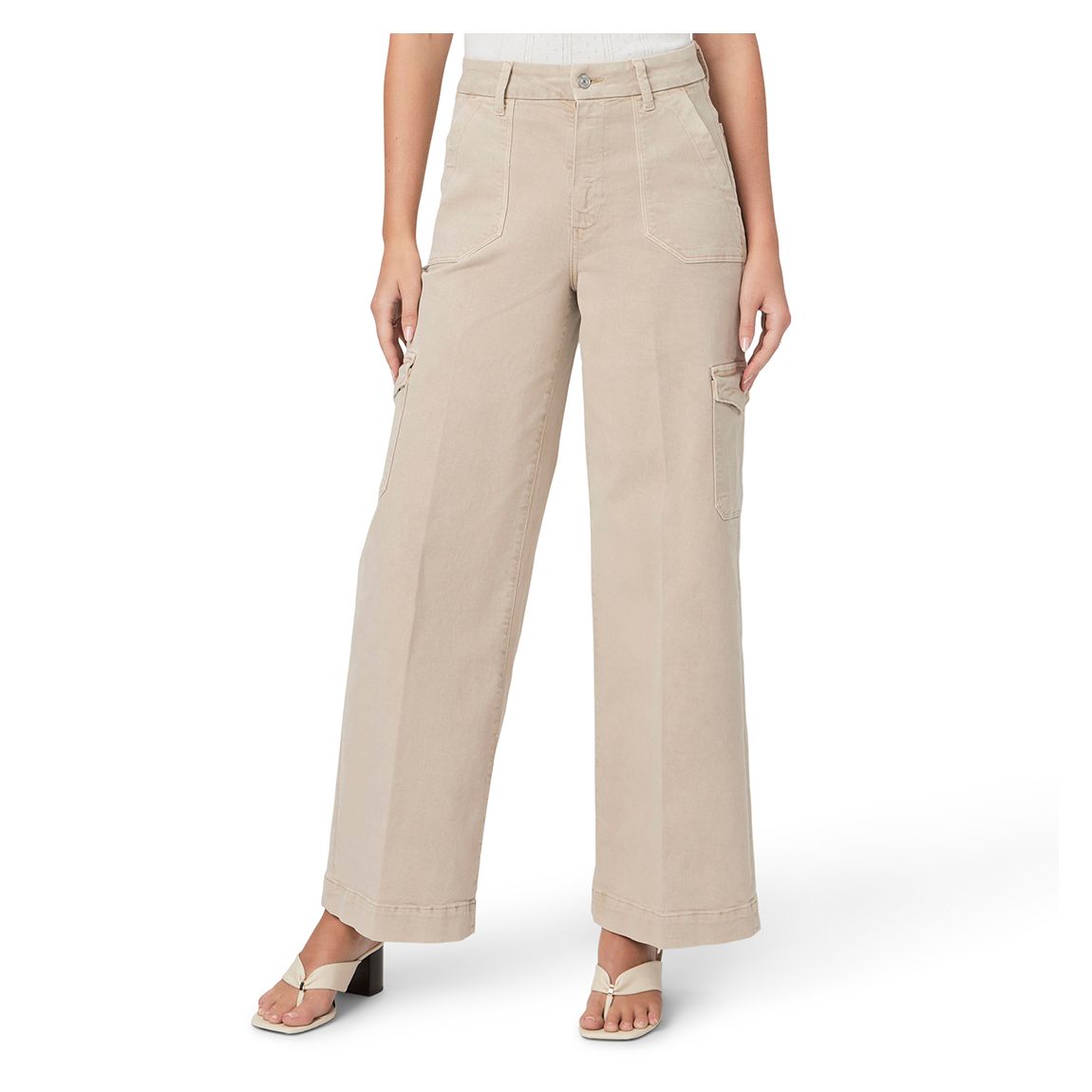 Beige Harper Ankle Flare Cargo Jean main product photo