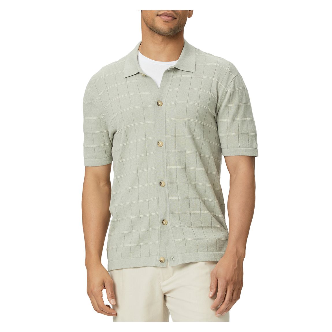 Sage Mendez Knitted Button Up Top main product photo