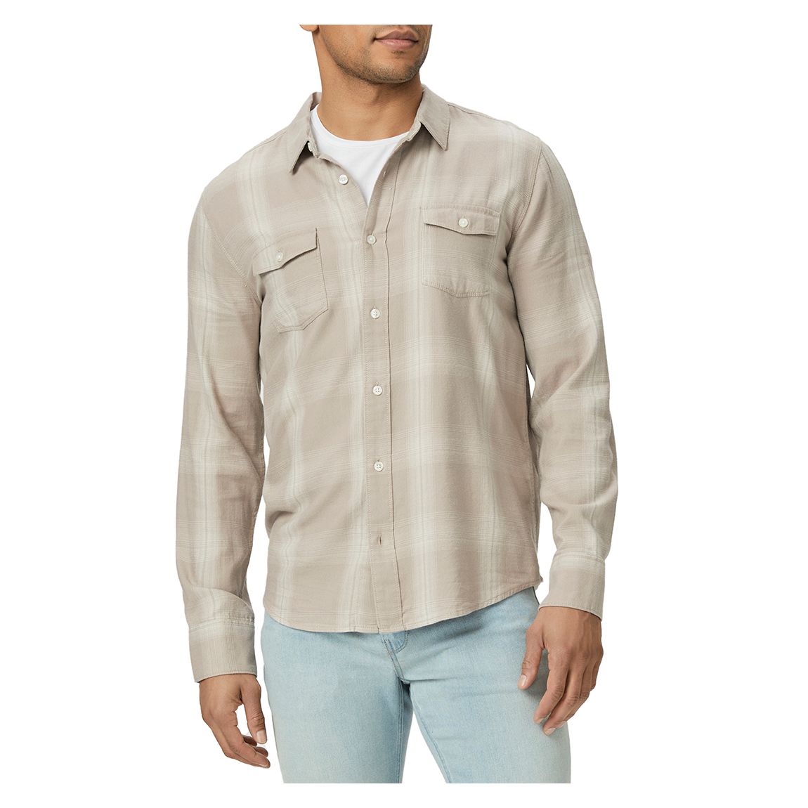 Beige Check Everett Shirt main product photo