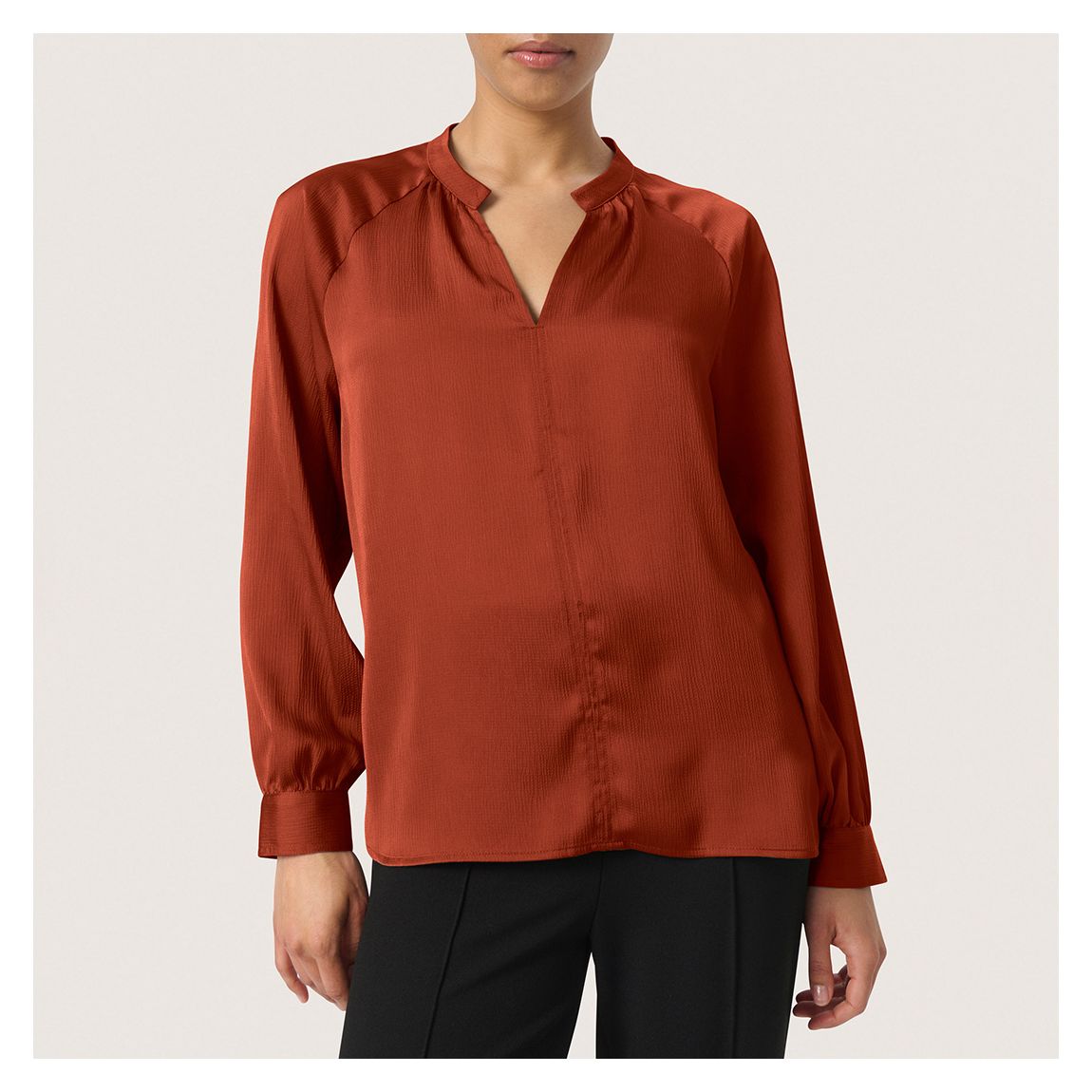 Red SL Ioana Long Sleeve Blouse main product photo