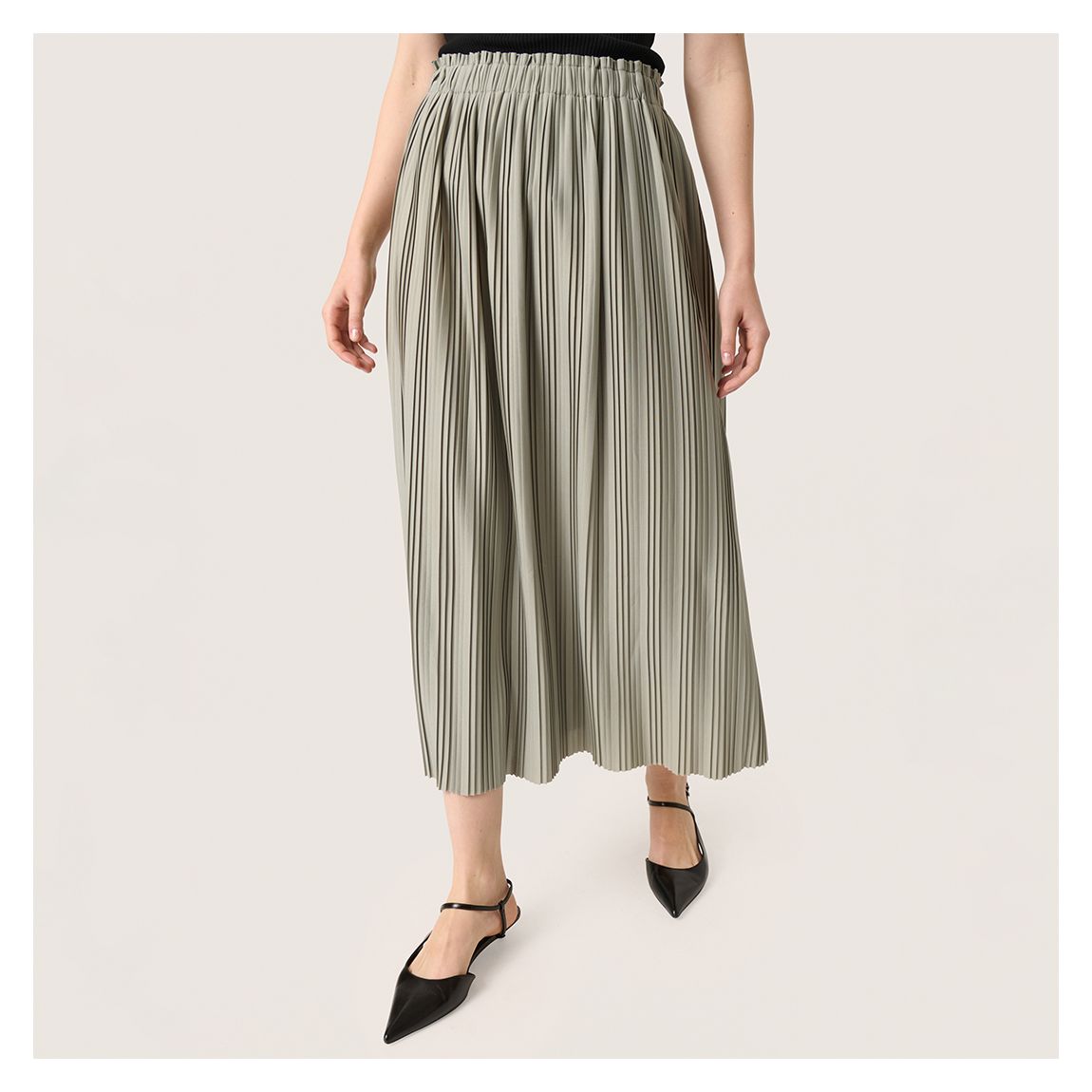 Grey Sivone Cotton Plisse Skirt main product photo