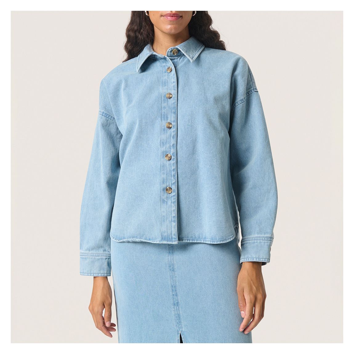Blue SL Annabeth Cotton Overshirt main product photo