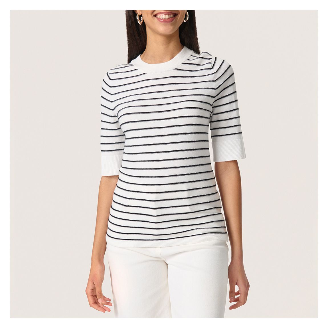 Striped White SL Spina Pullover main product photo
