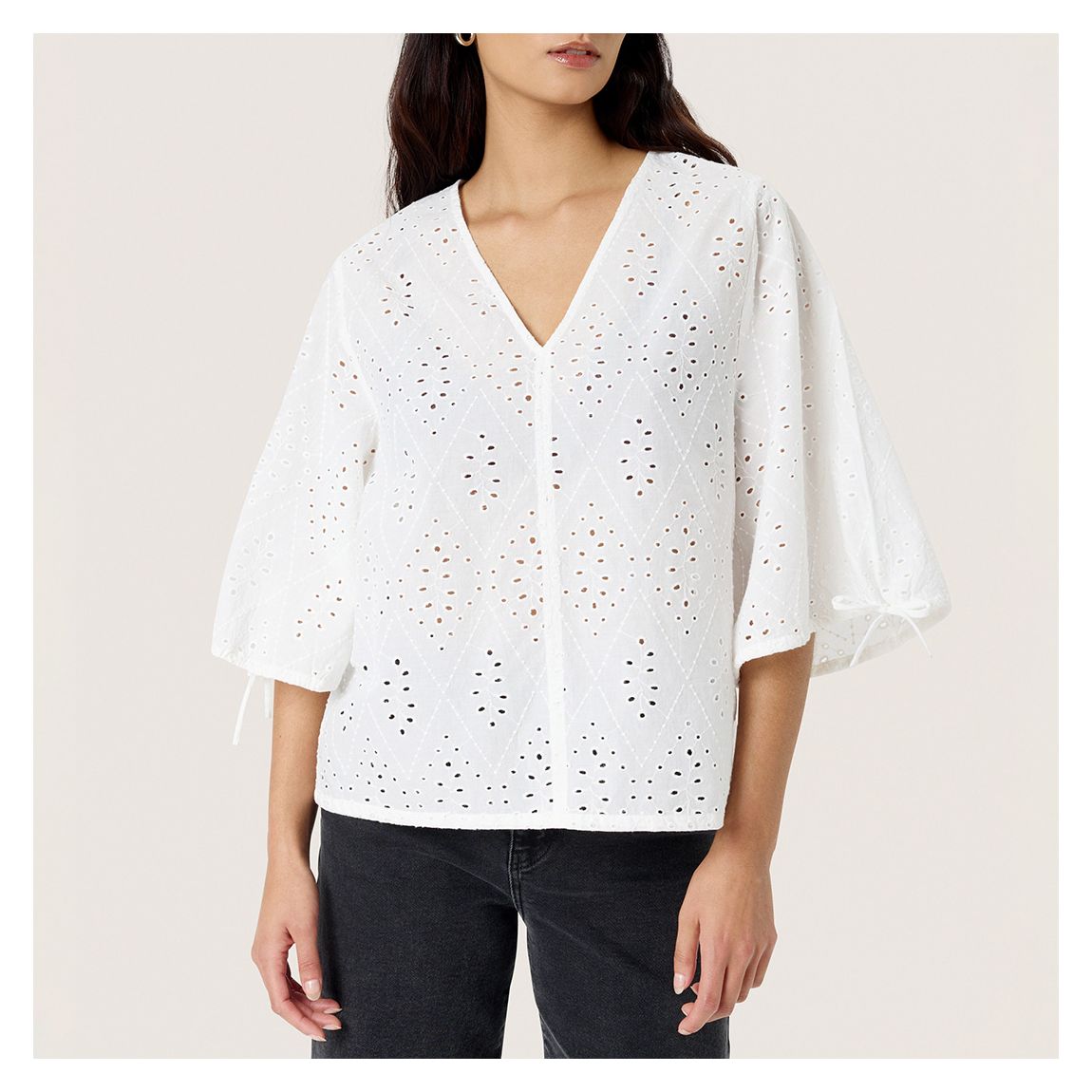 White SL Joella Cotton Blouse main product photo