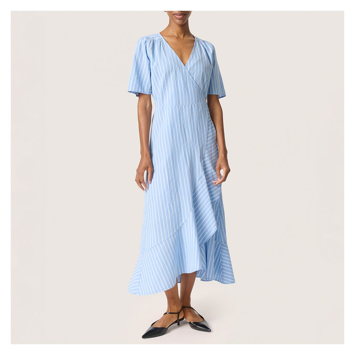Striped Blue SL Anvitte Cotton Dress main product photo