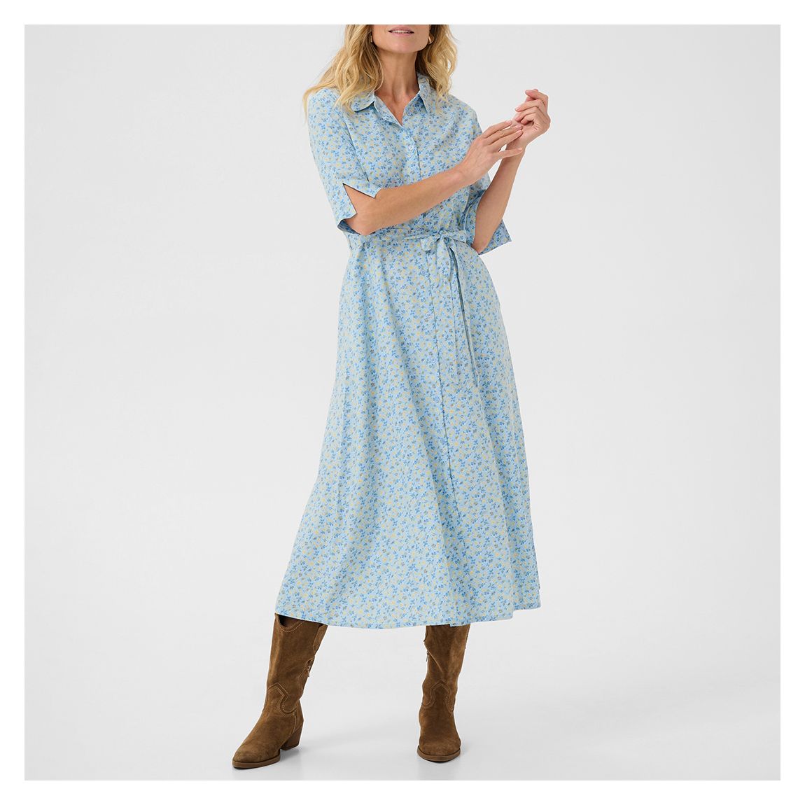 Floral Multi Tiah Shirt Dress main product photo