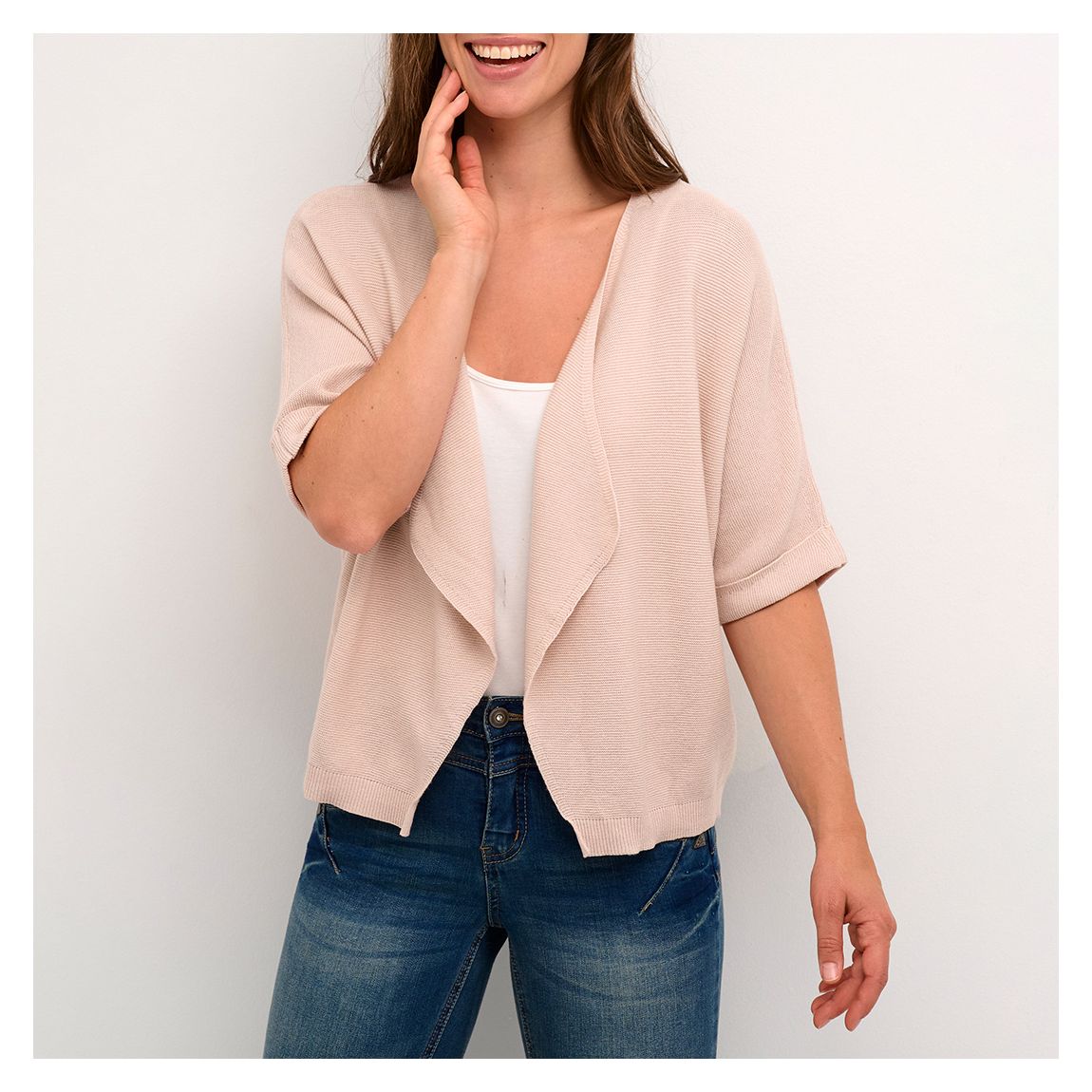 Pink Cotton Sillar Knit Bolero main product photo