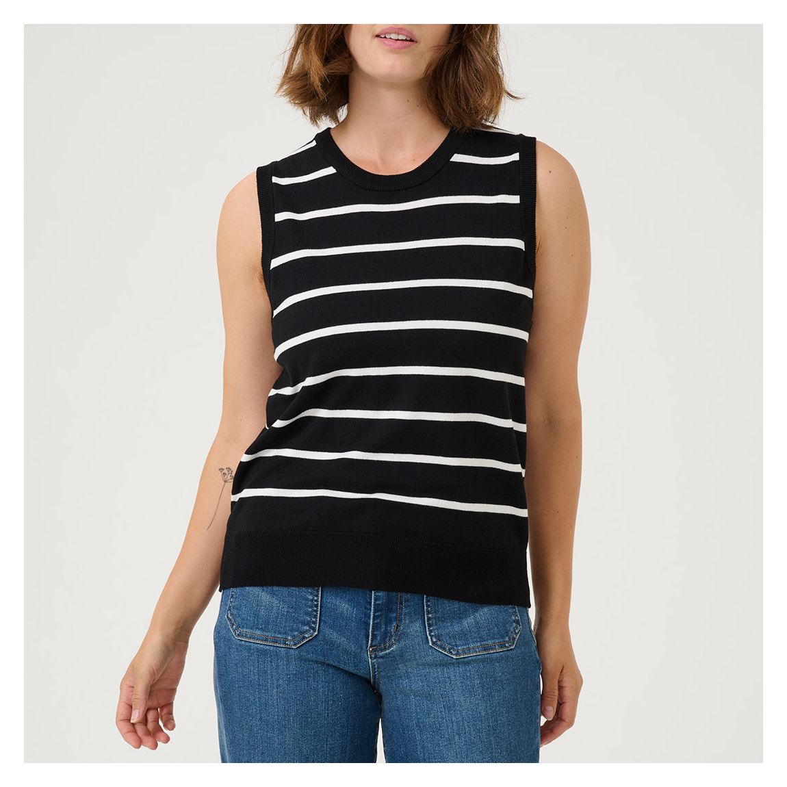 Striped Black Lizza Slipover main product photo