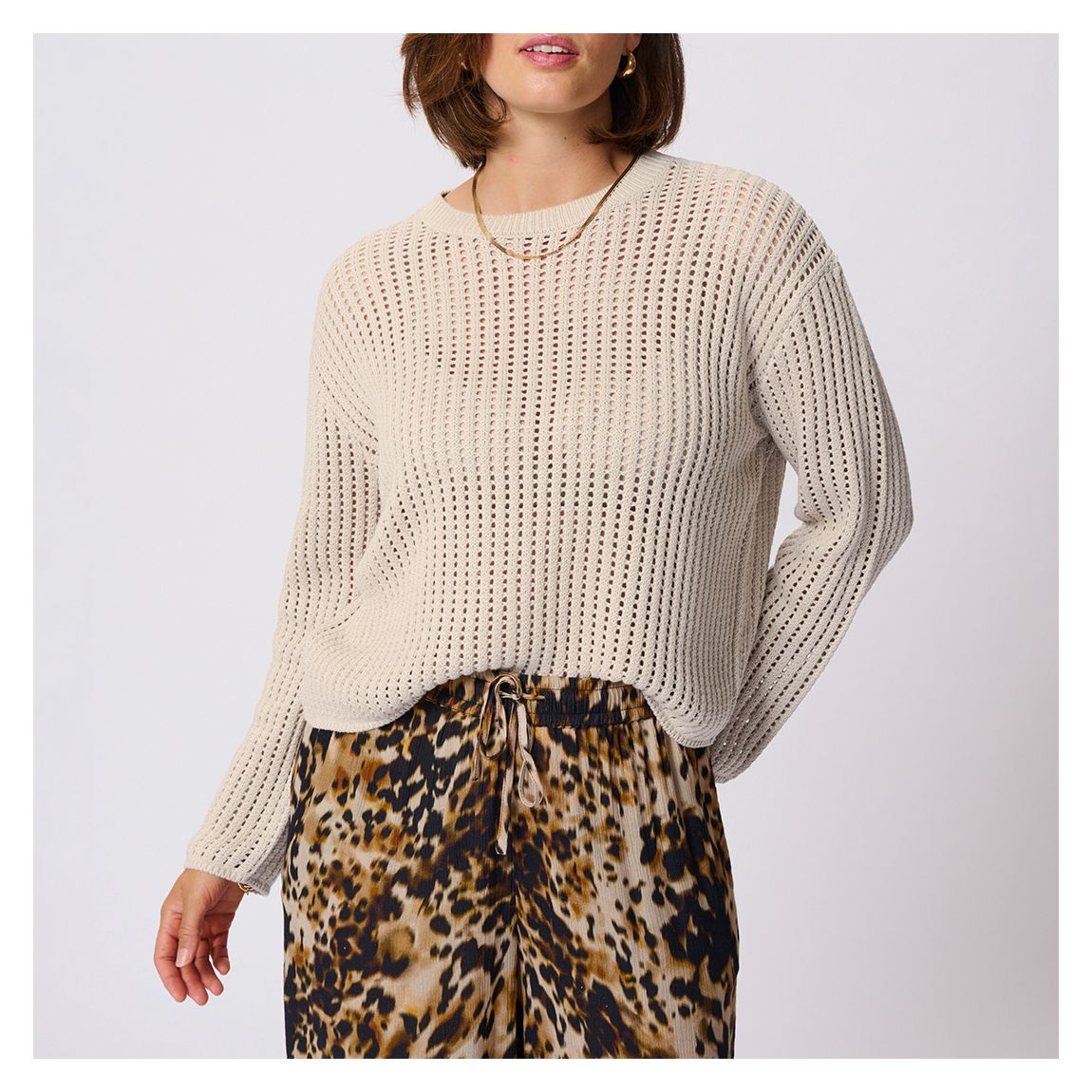Grey Solar Cotton Blend Pullover main product photo
