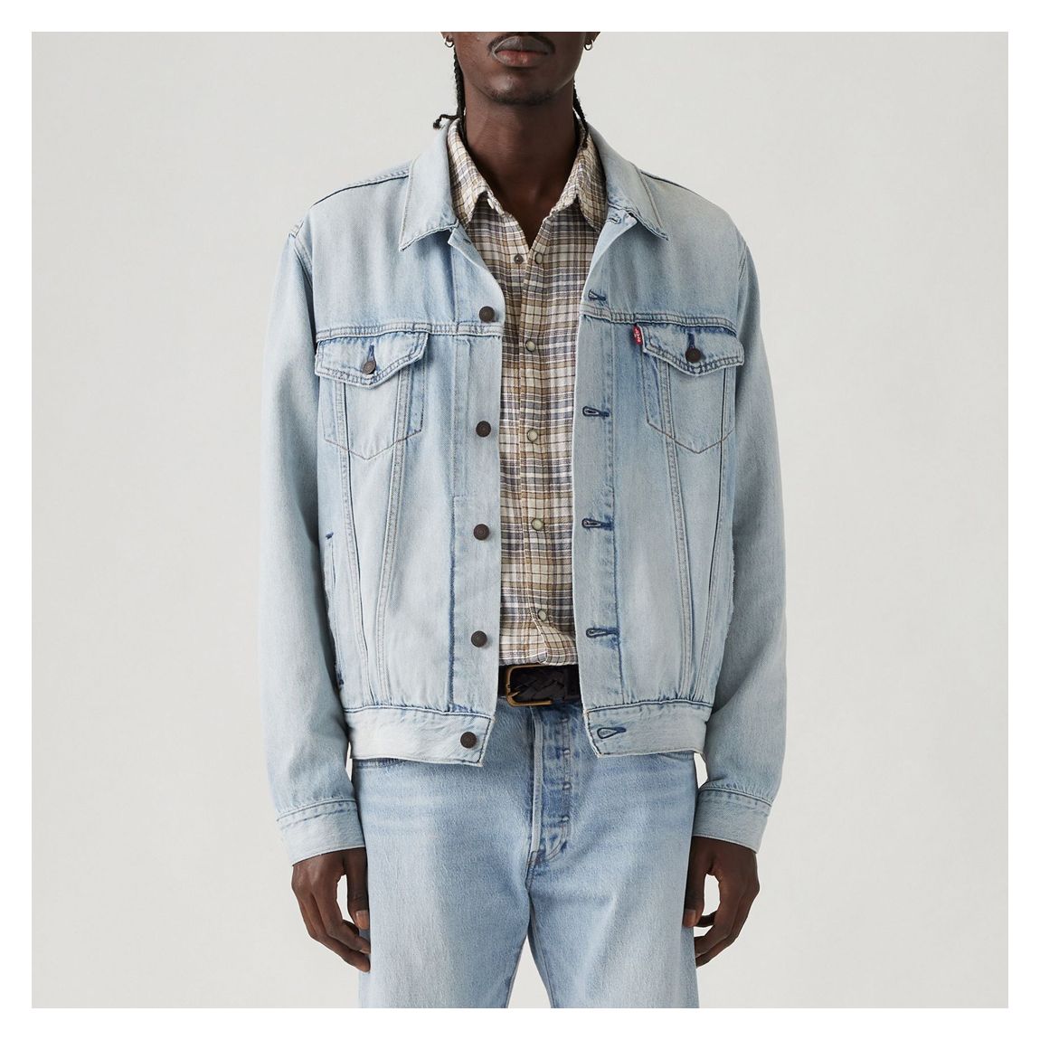 Washed Denim Trucker Jacket main product photo