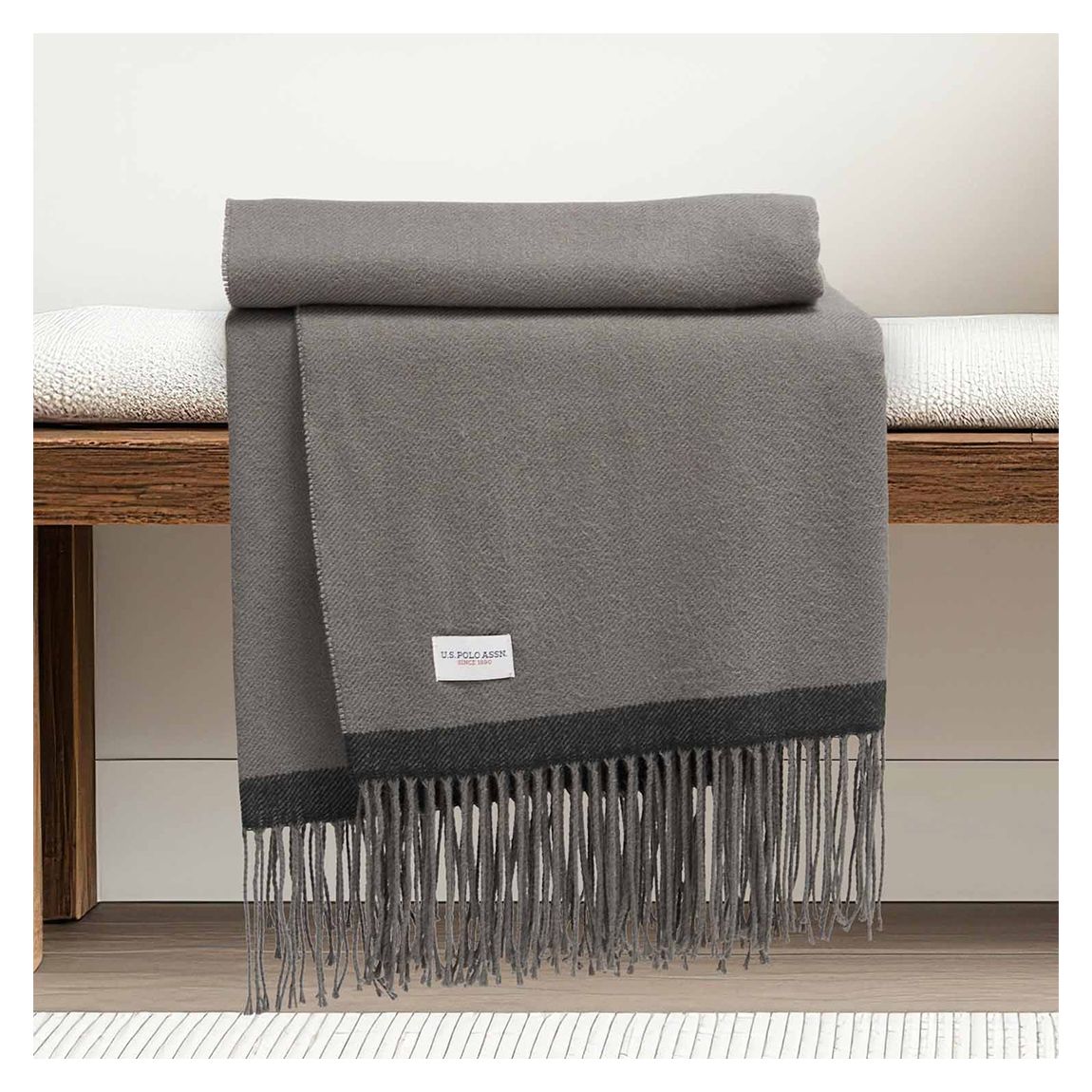 Luxurious Soft Handle Twill Boxed Throw, Tornado main product photo