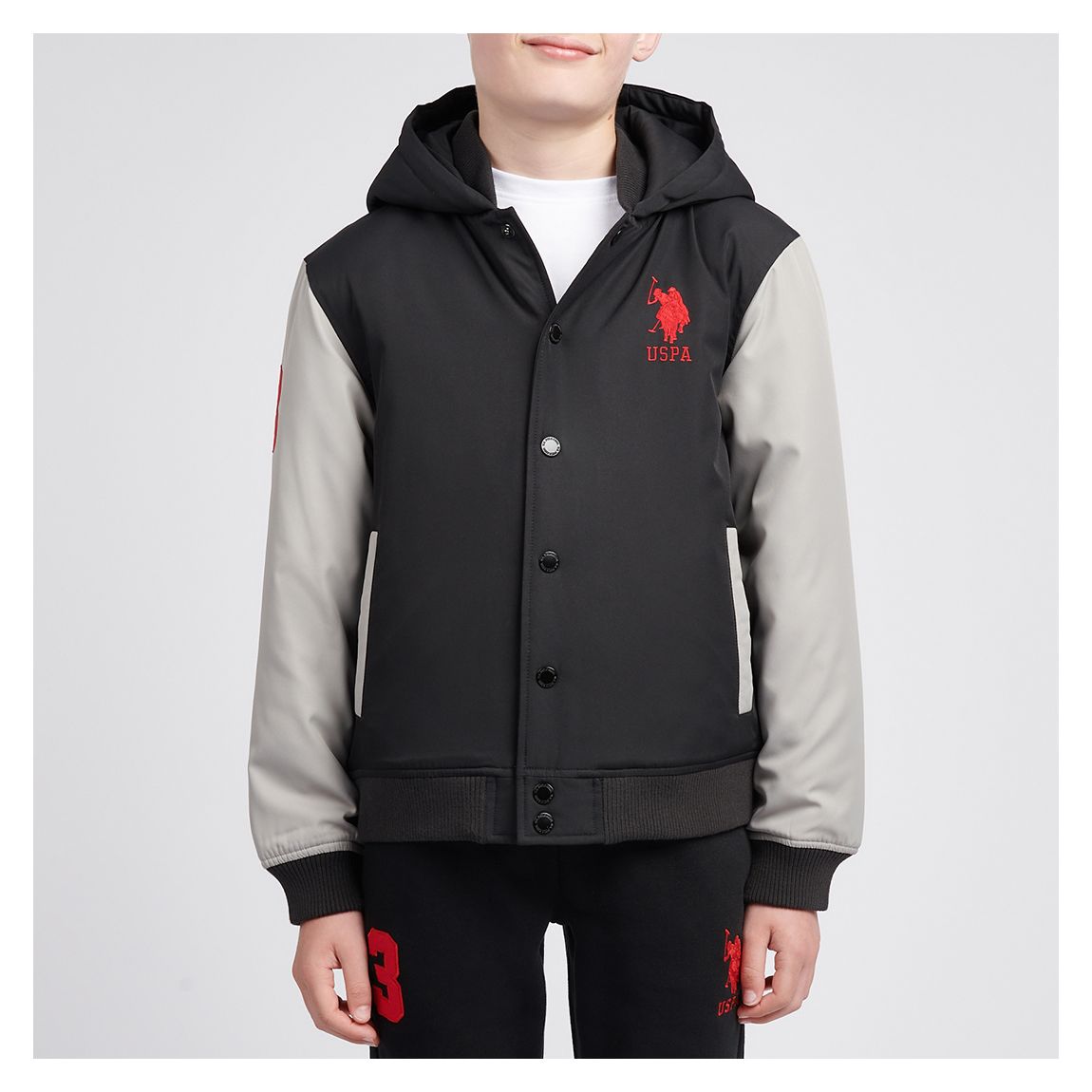 Boy's Black Bomber Style Jacket main product photo