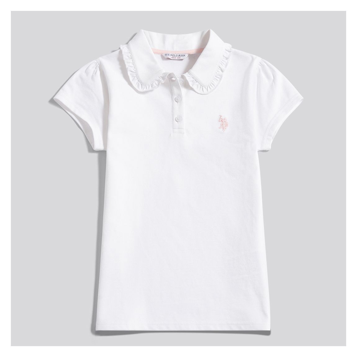 Girl's White Frill Collar Top main product photo