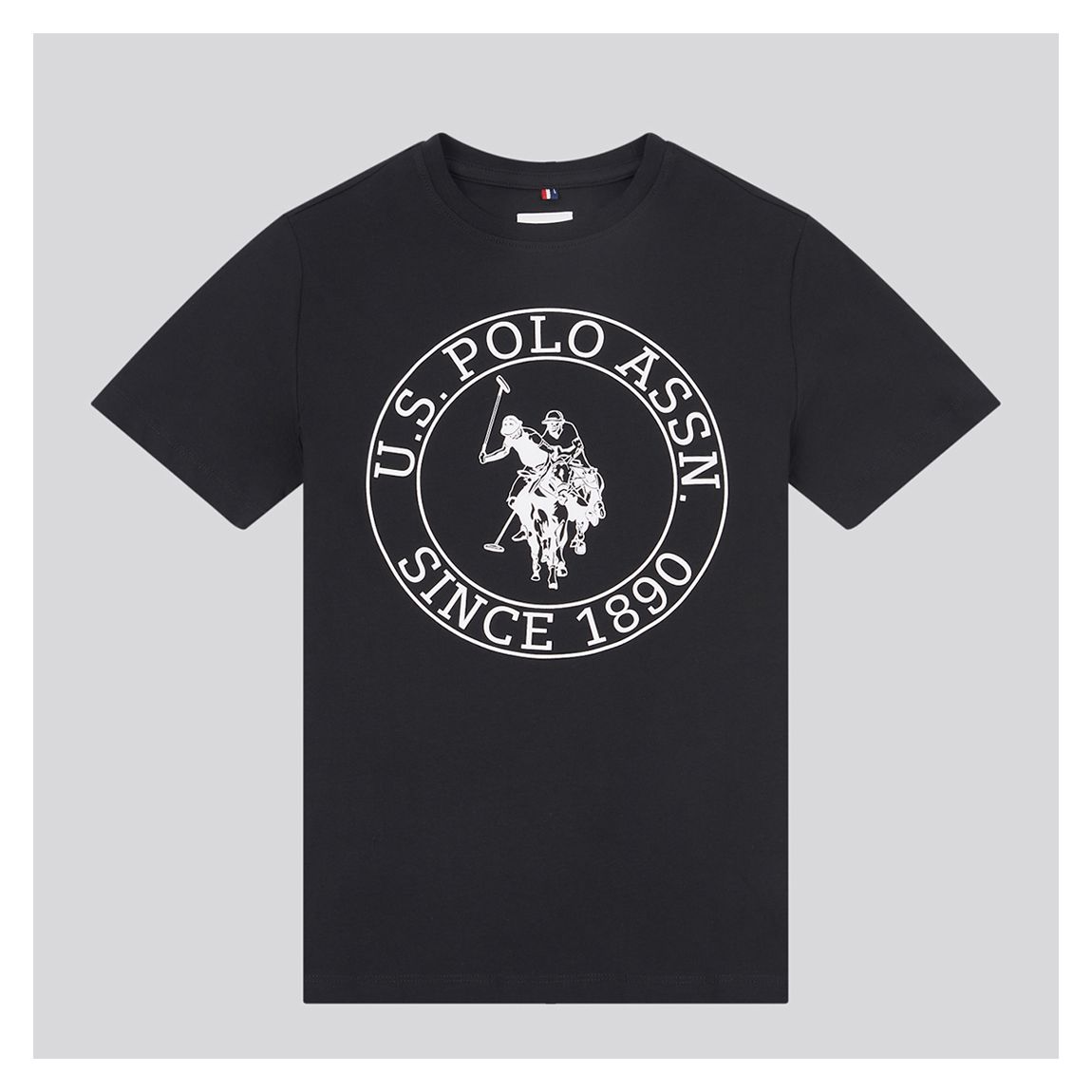 Boy's Black USPA Circle Print T-shirt main product photo