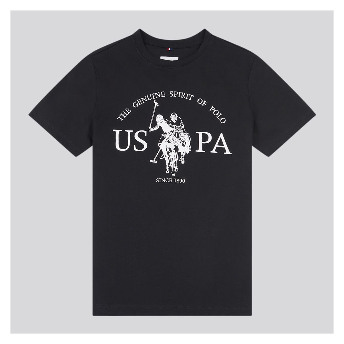 Boy's Black USPA Print Graphic T-shirt main product photo