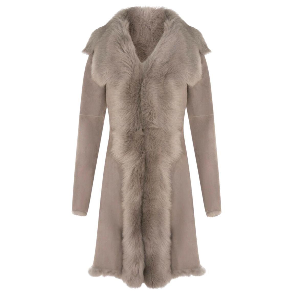 Womens Suede Toscana Sheepskin Trench Coat-Rochester main product photo