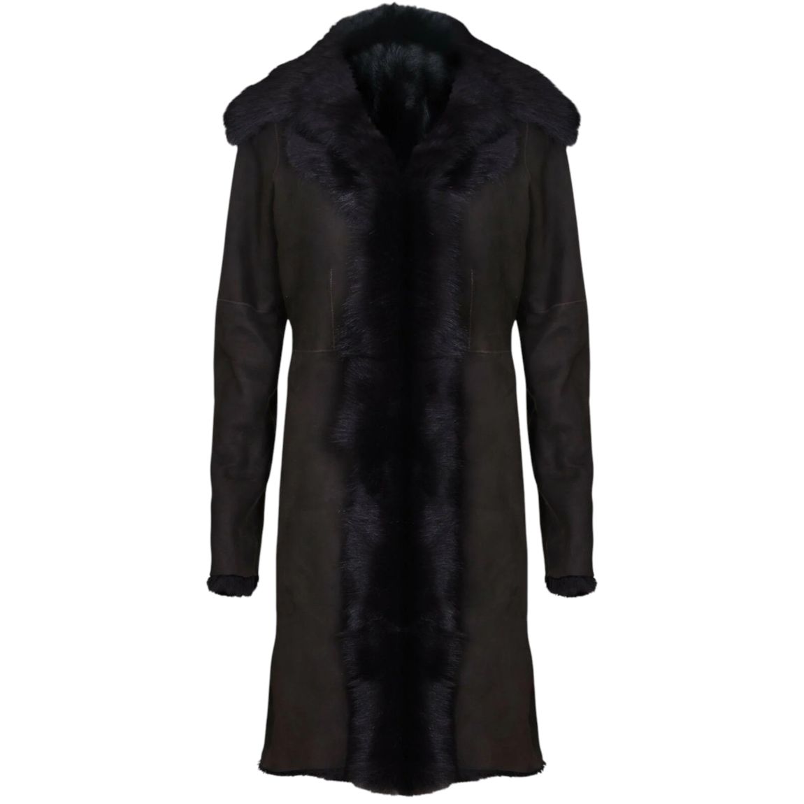 Womens Suede Toscana Sheepskin Trench Coat-Rochester main product photo