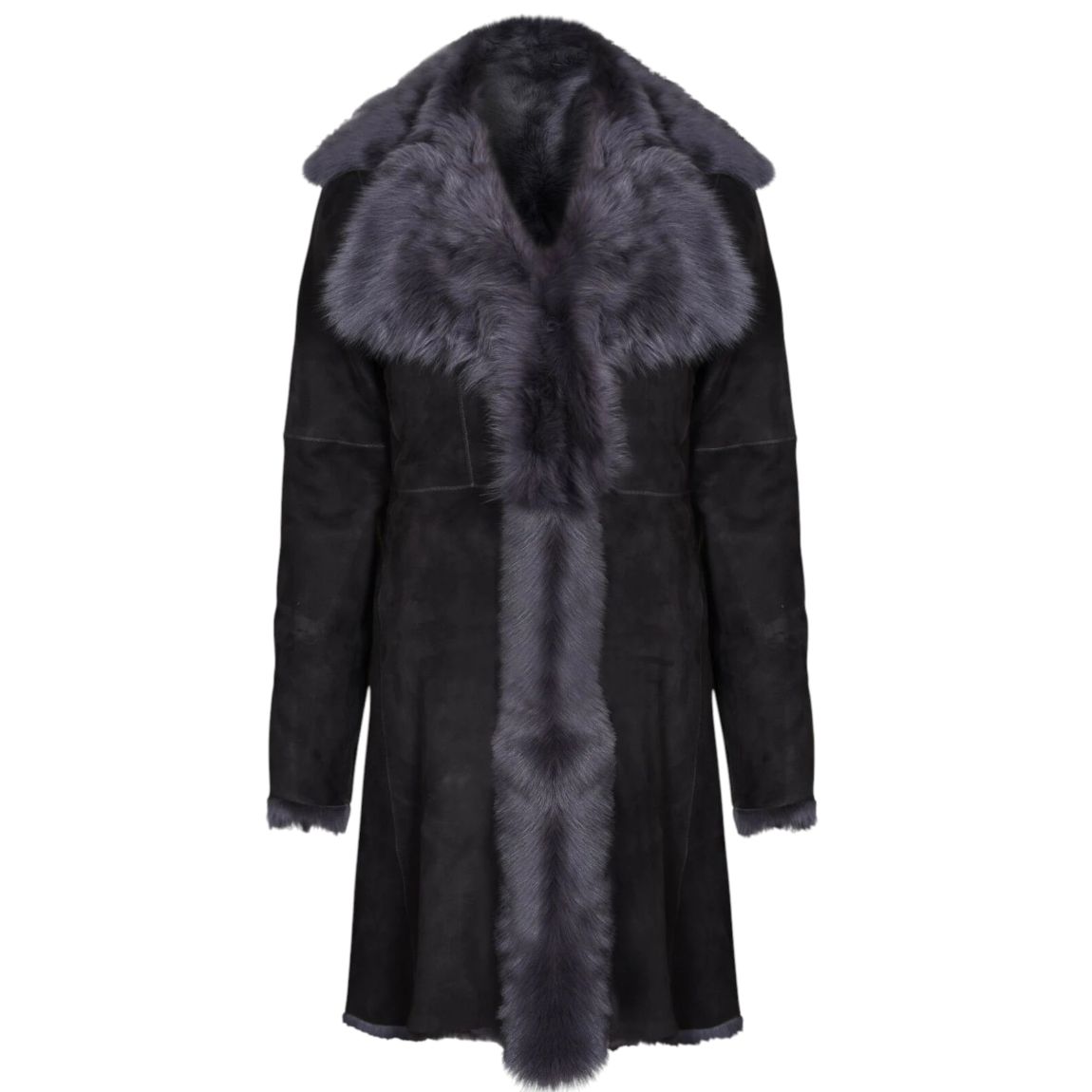 Womens Suede Toscana Sheepskin Trench Coat-Rochester main product photo
