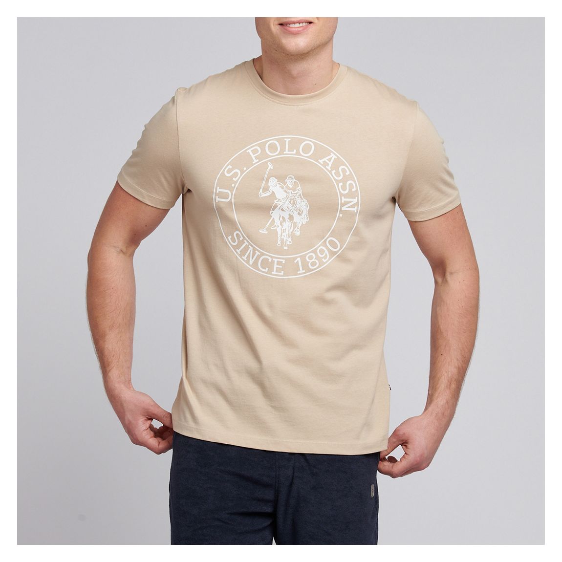 Beige Circle Print T-shirt main product photo