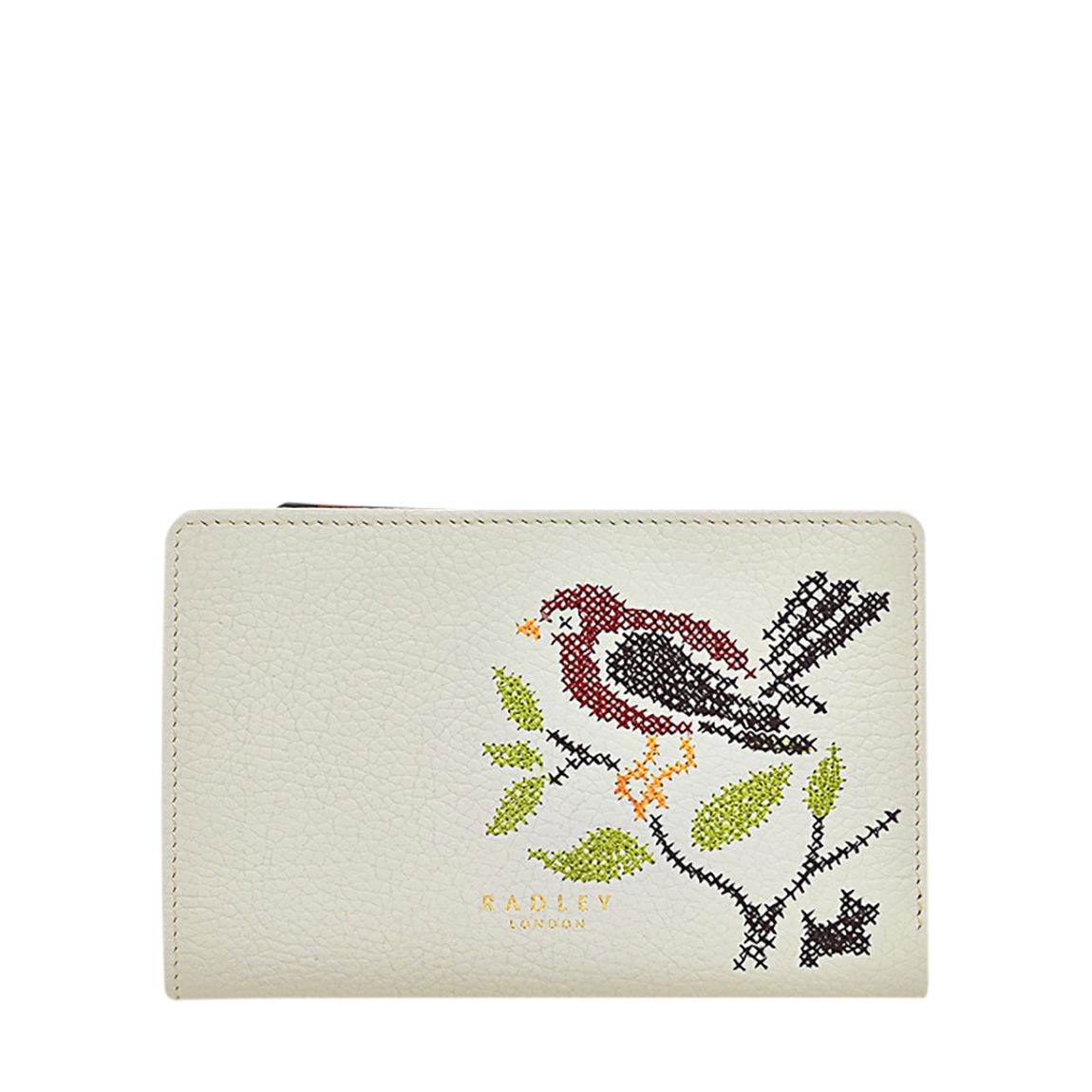 Pumice Embroidery Bird Medium Bifold Purse main product photo
