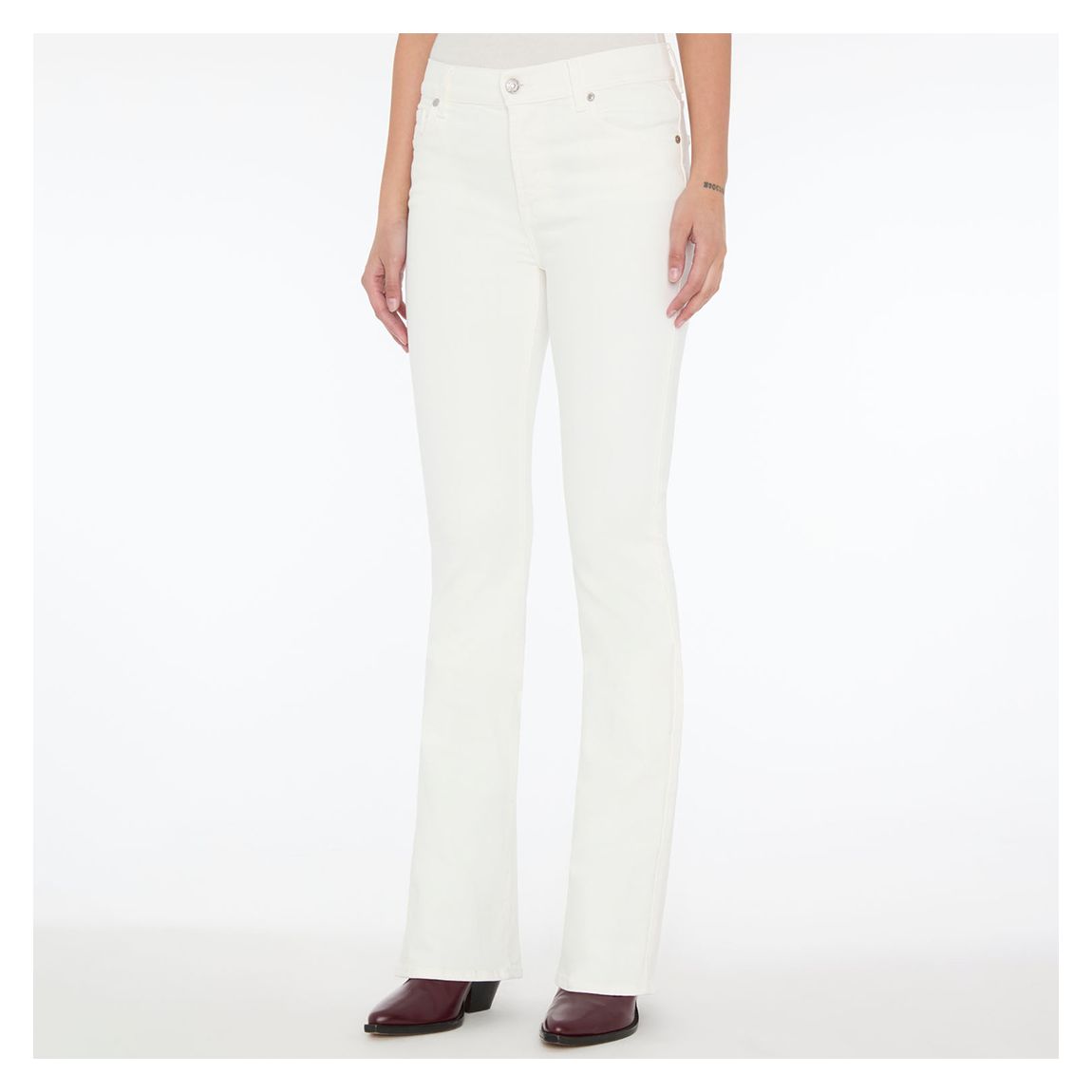 White Bootcut Cloud Jeans main product photo