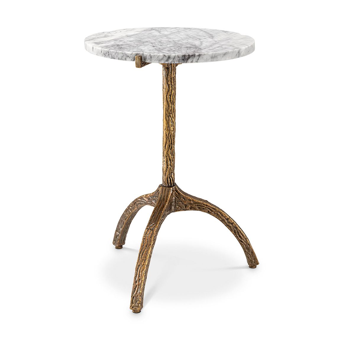 Cortina Oval Side Table, Vintage Brass finish main product photo