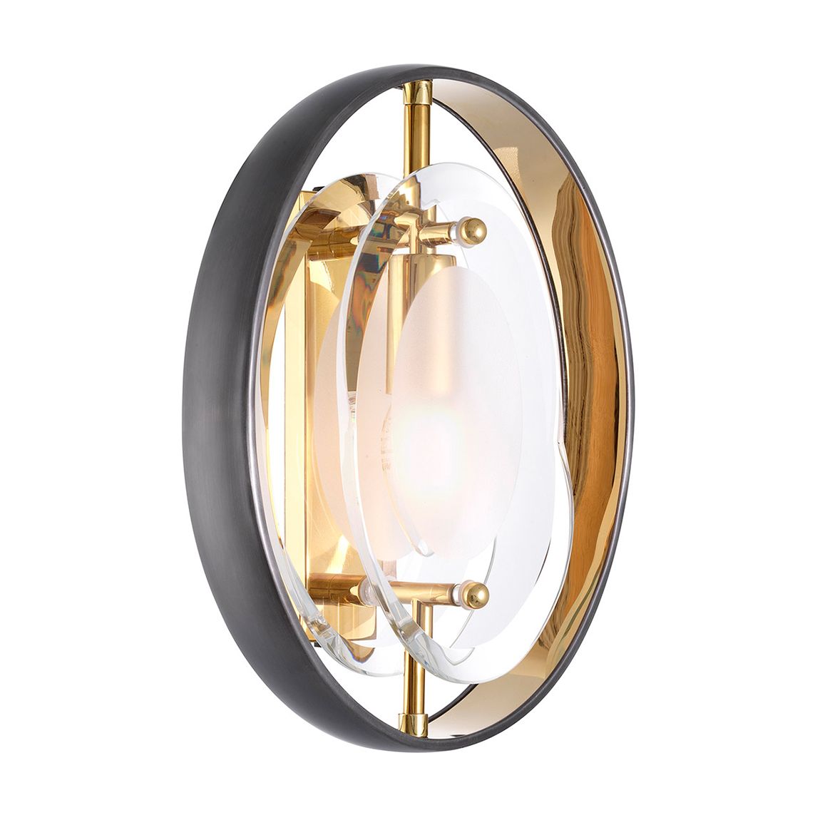 114543 - Wall Lamp Vincente gunmetal finish gold finish main product photo