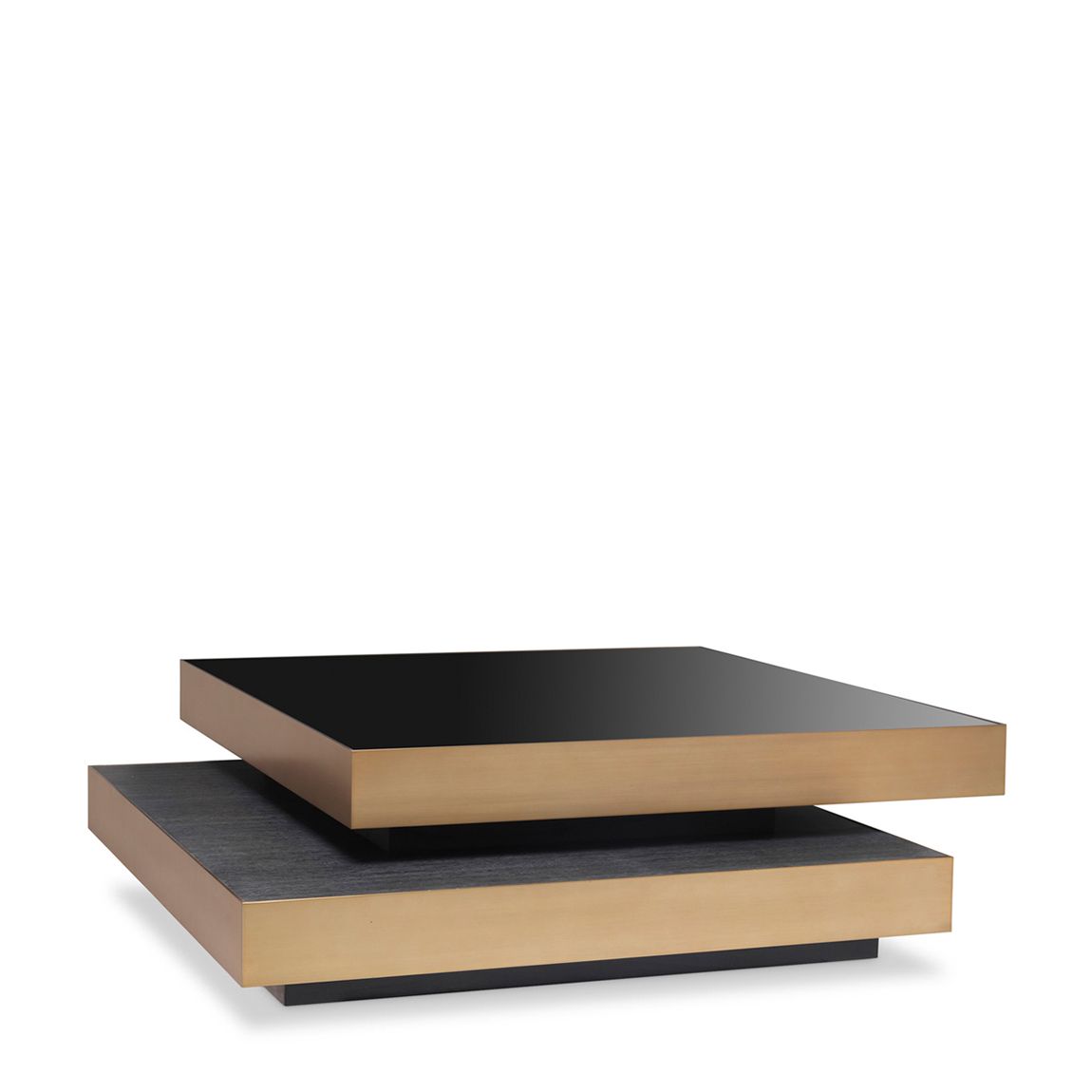 114433 - Coffee Table Shelton brushed brass finish main product photo