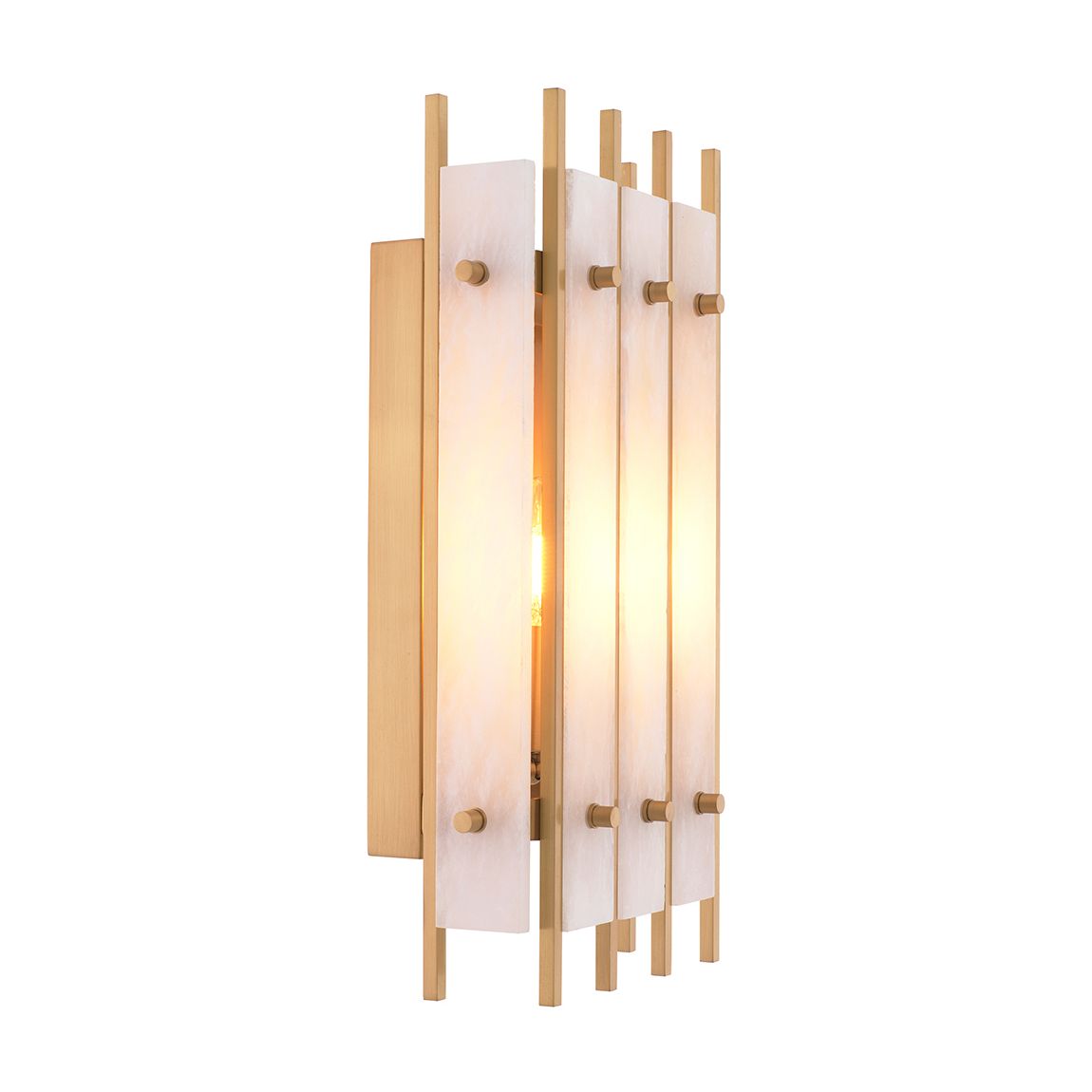 116691 - Wall Lamp Sparks S antique brass finish alabaster main product photo