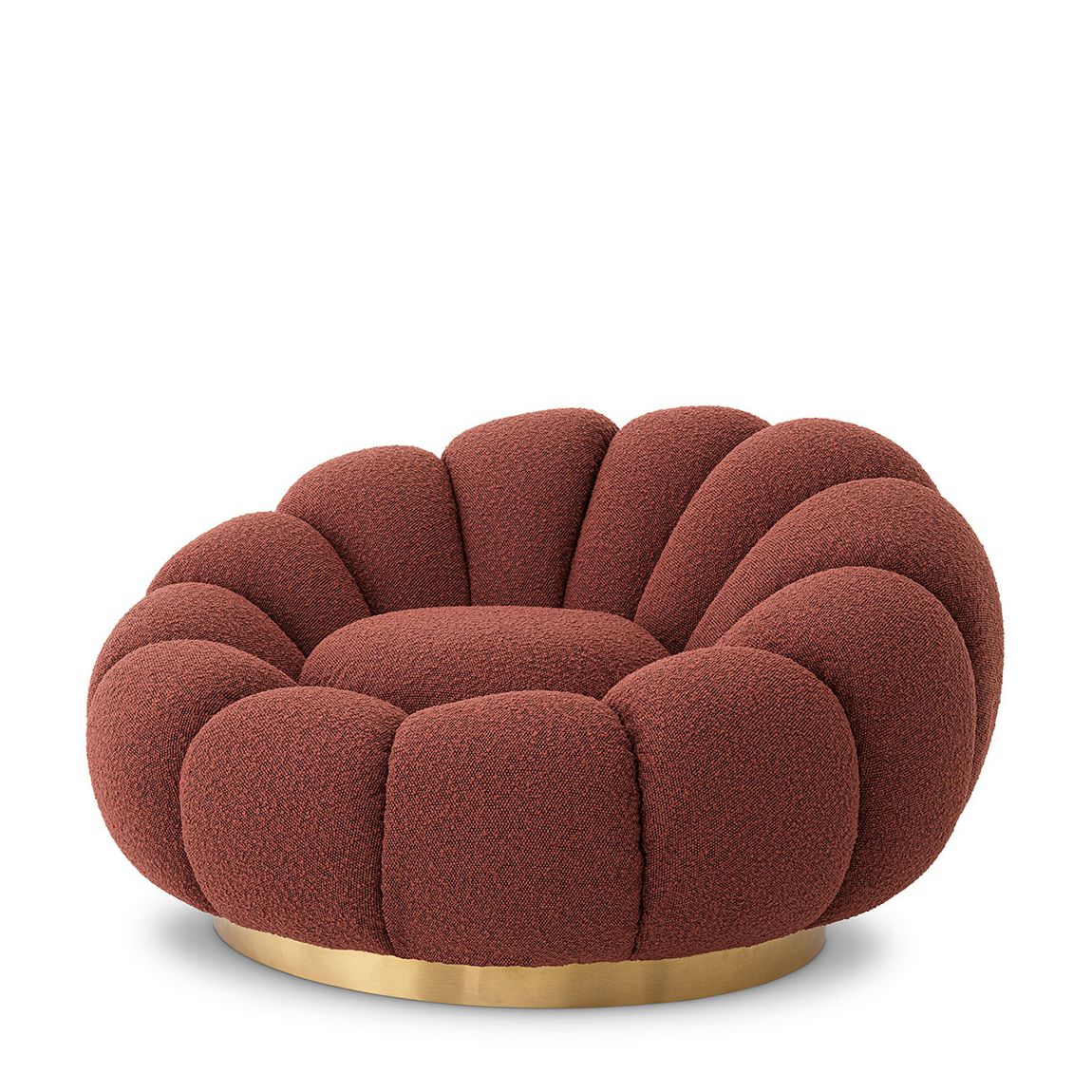 117102 - Swivel Chair Mello bouclé rouge main product photo