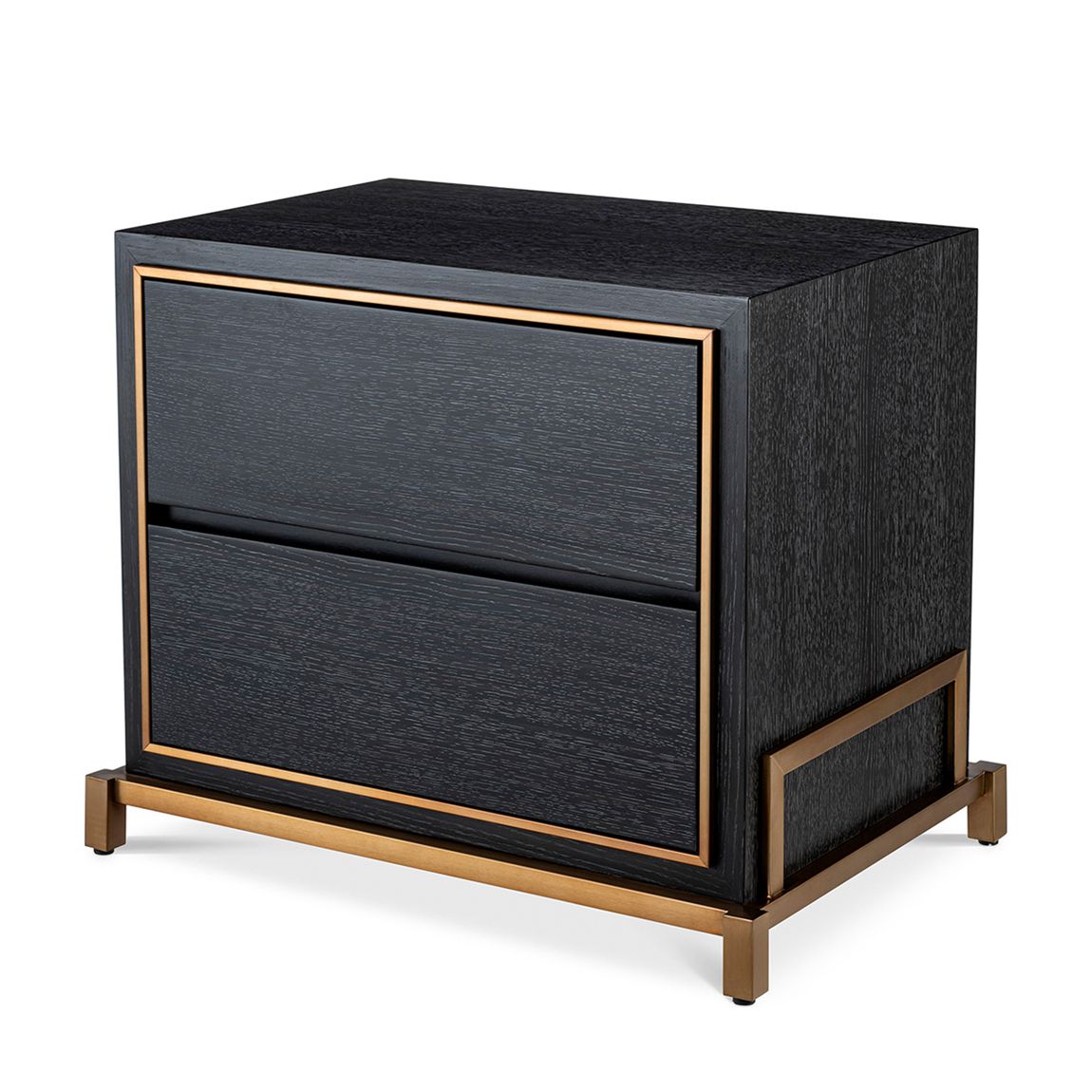 115102 - Nightstand Hazel charcoal grey oak veneer main product photo
