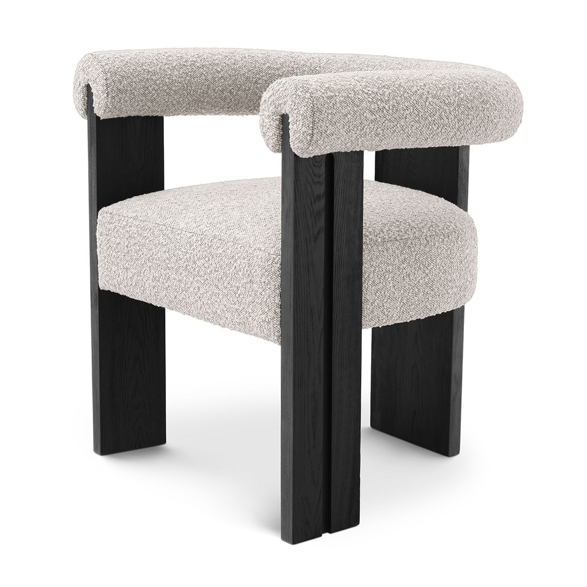 Percy Dining Chair, Bouclé Grey main product photo