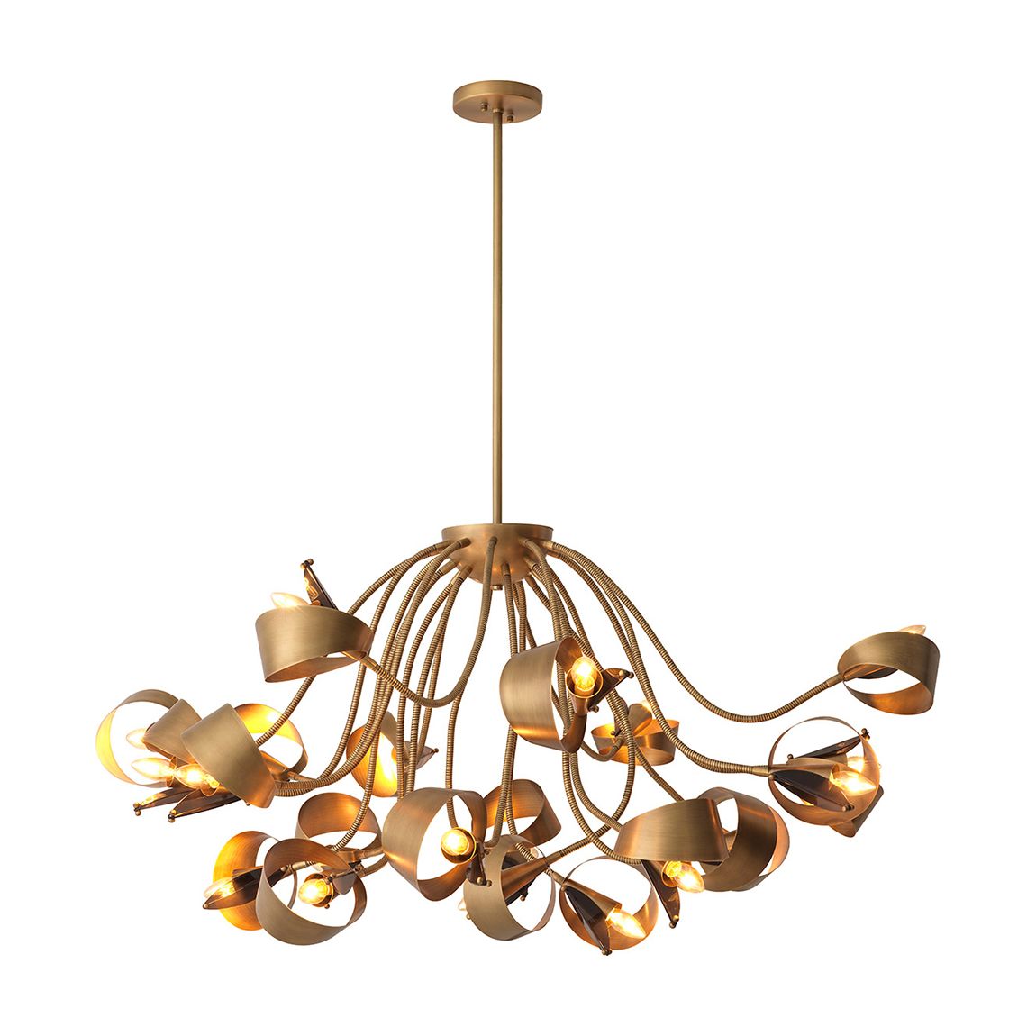 116718 - Chandelier Corrientes antique brass finish main product photo