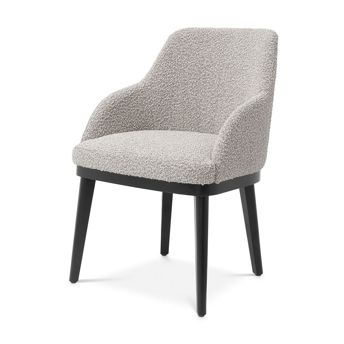 116594 - Dining Chair Costa with arm bouclé grey main product photo