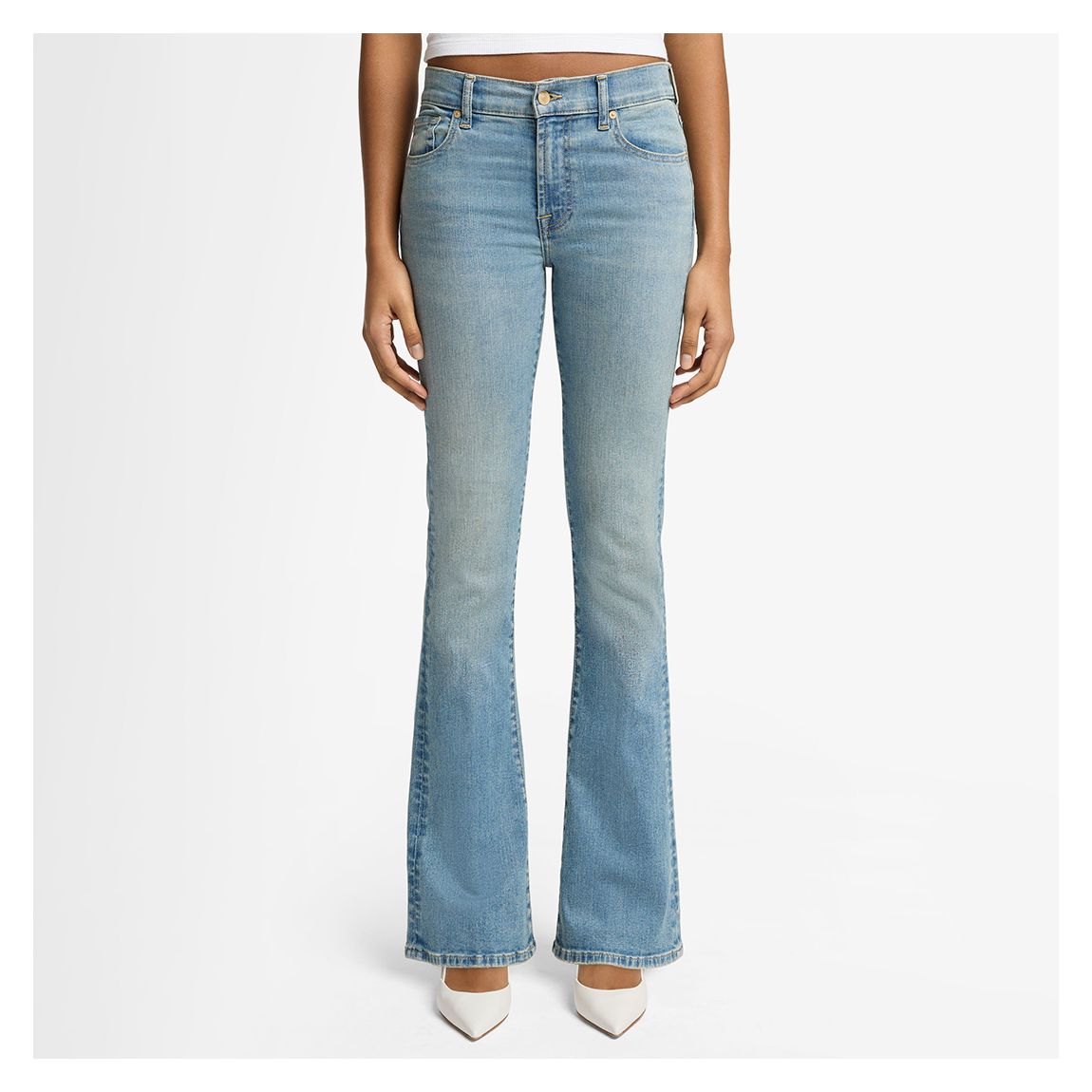Washed Blue Bootcut Wanderer Jeans main product photo