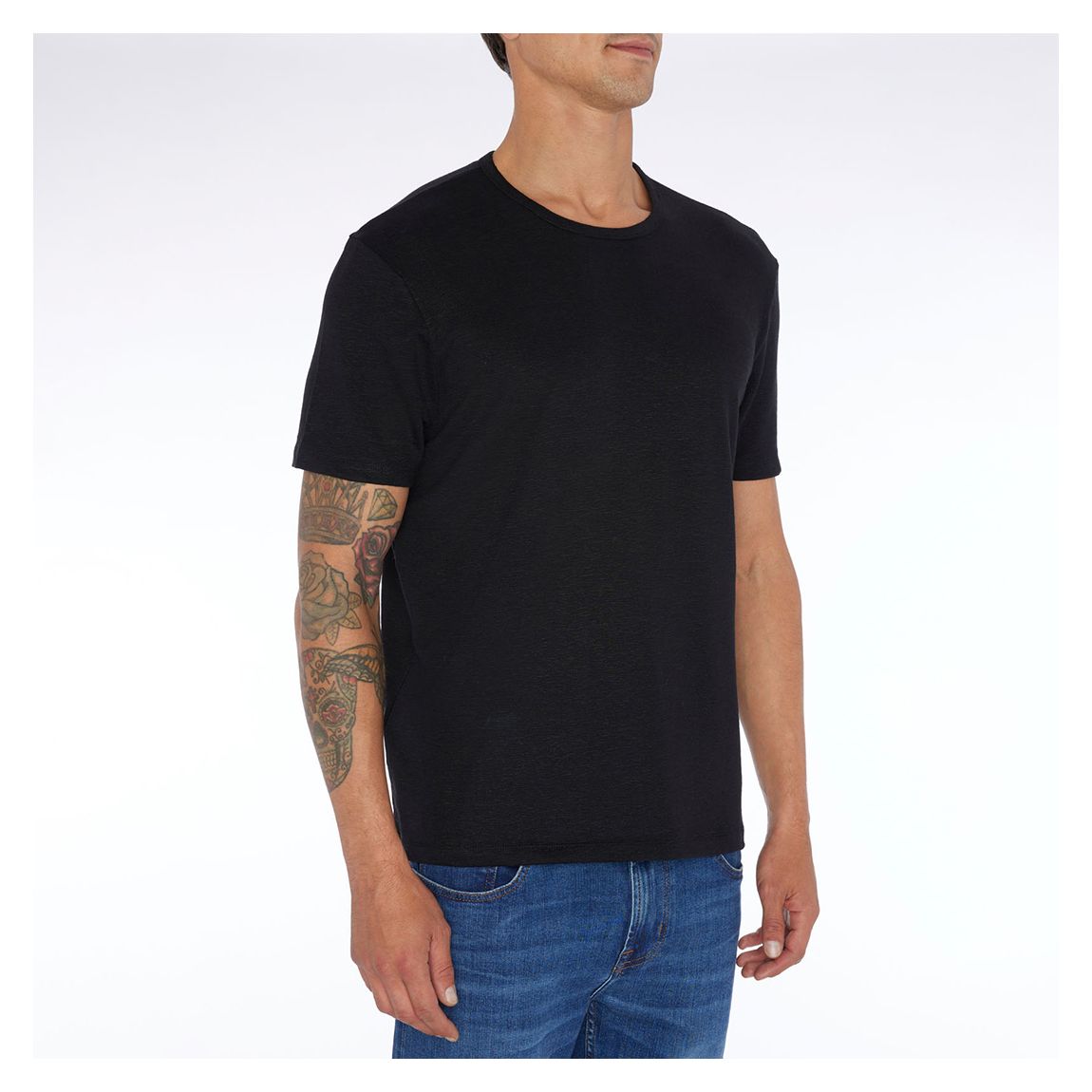 Black Linen T-Shirt main product photo