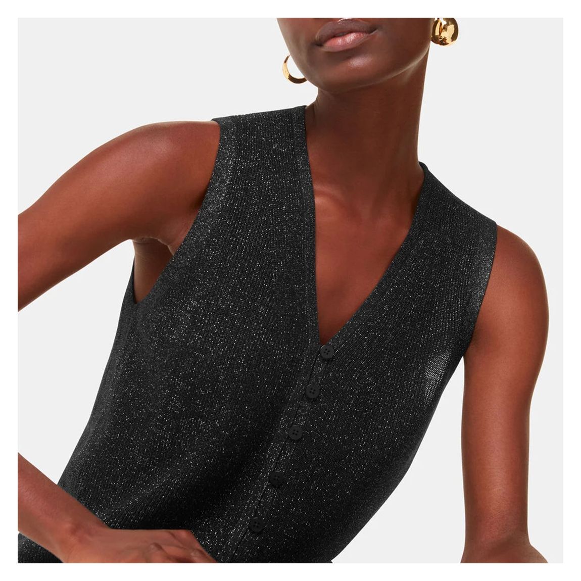 Black Sparkle Knit Tank main product photo