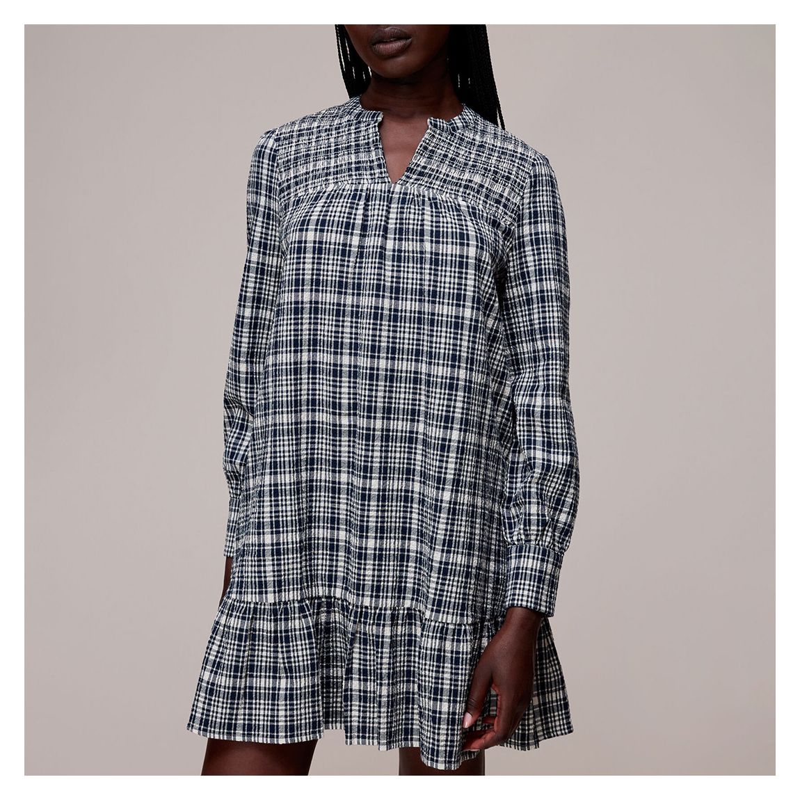 005035597 03 Seersucker Check Flippy Dress - 03 main product photo