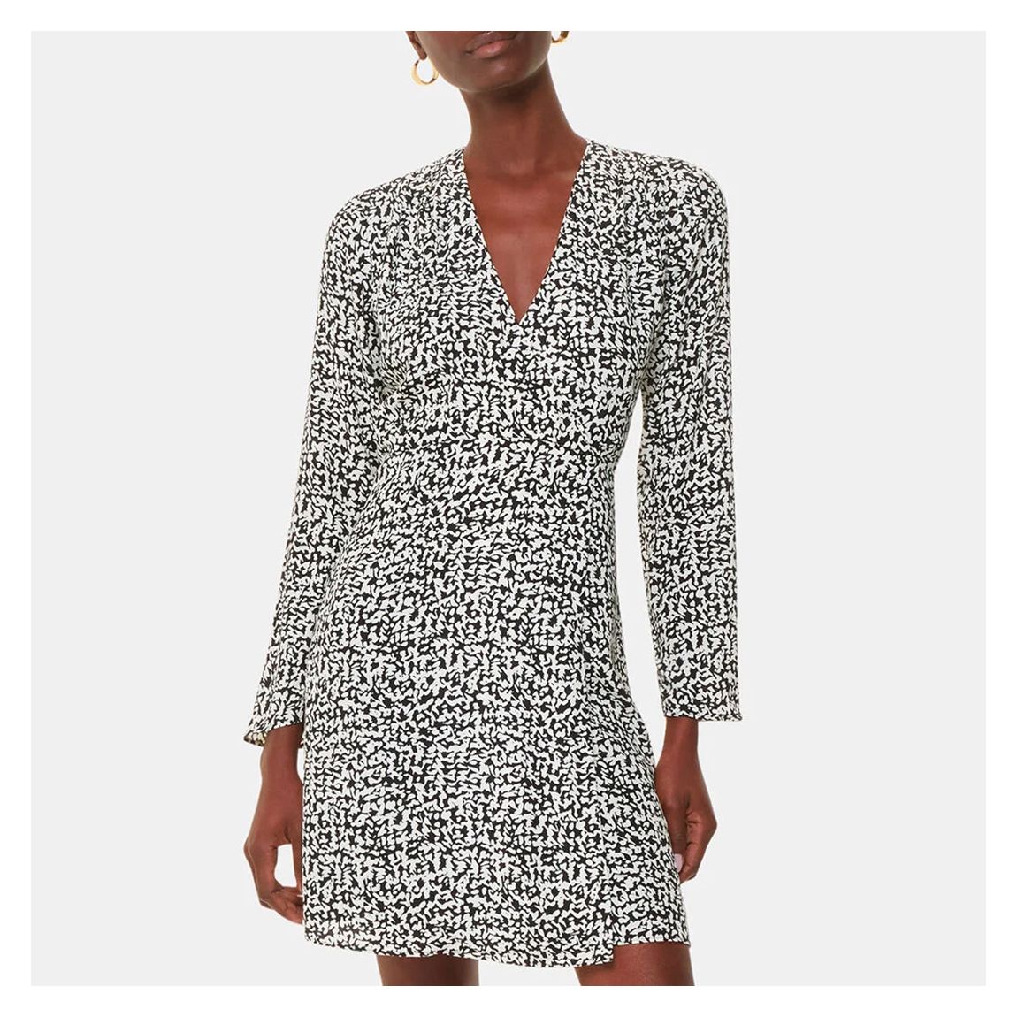 Black Scribble Print Flippy Dress main product photo