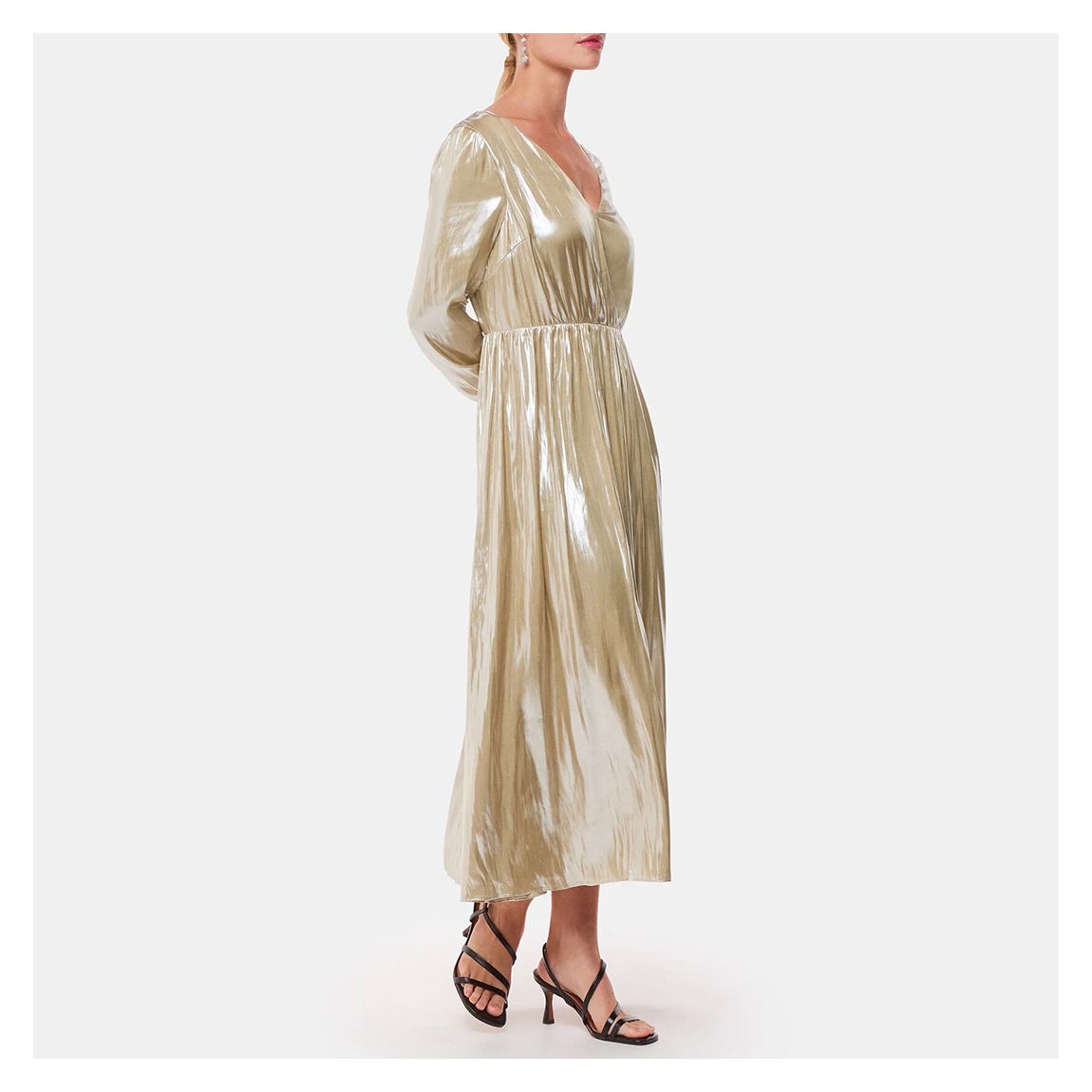 004039120 84 Metallic Wrap Front Dress - 84 main product photo