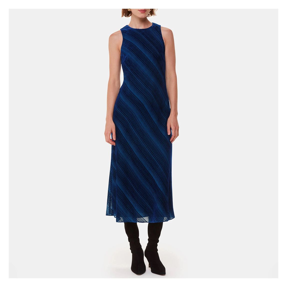 004039175 08 Devore Stripe Velvet Dress - 08 main product photo