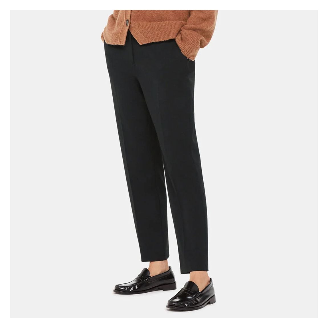 Black Amelia Slim Cigarette Trousers main product photo